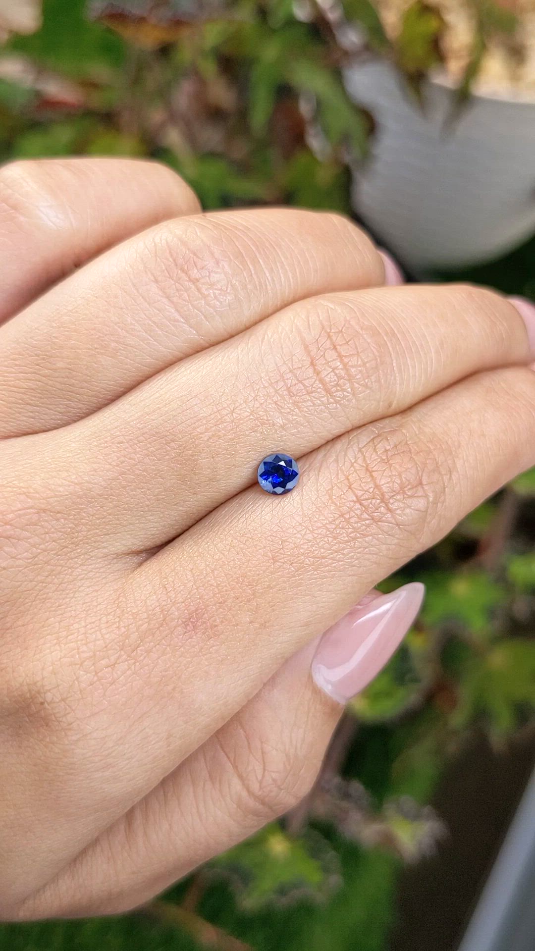 0.47 Ct. Blue Sapphire from Ceylon (Sri Lanka) Size Video