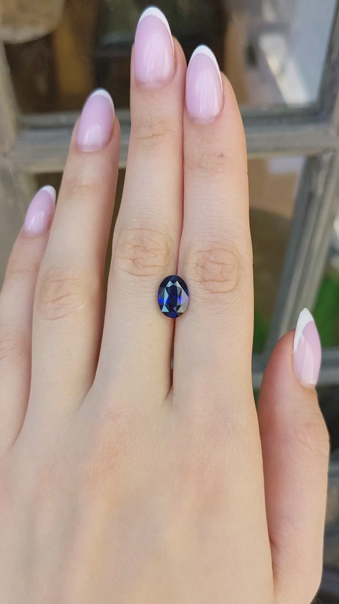 3.59 Ct. Blue Sapphire from Ceylon (Sri Lanka) Size Video
