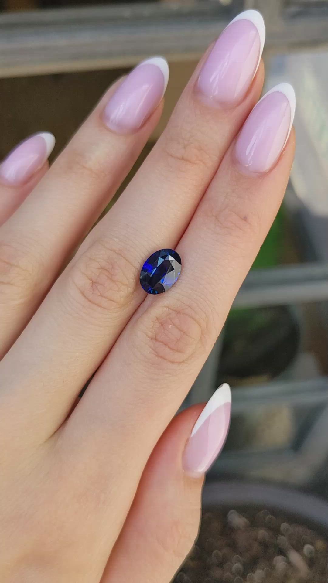 3.59 Ct. Blue Sapphire from Ceylon (Sri Lanka) Size Video