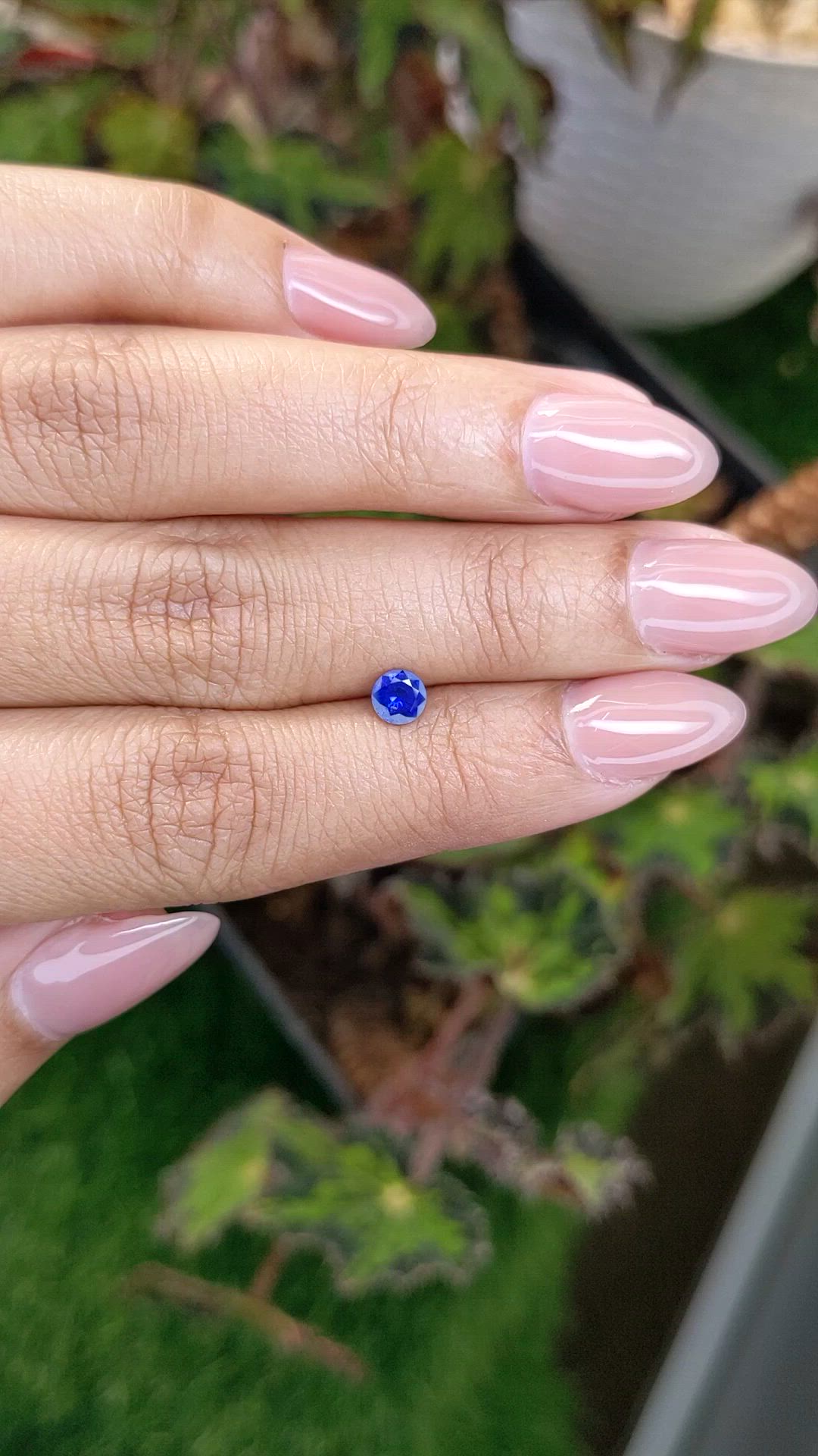 0.41 Ct. Blue Sapphire from Ceylon (Sri Lanka) Size Video