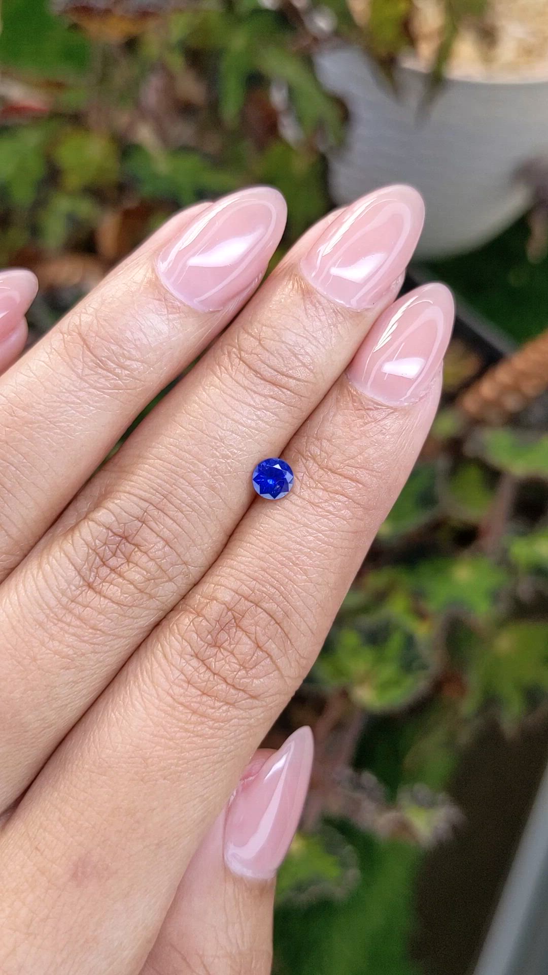 0.41 Ct. Blue Sapphire from Ceylon (Sri Lanka) Size Video