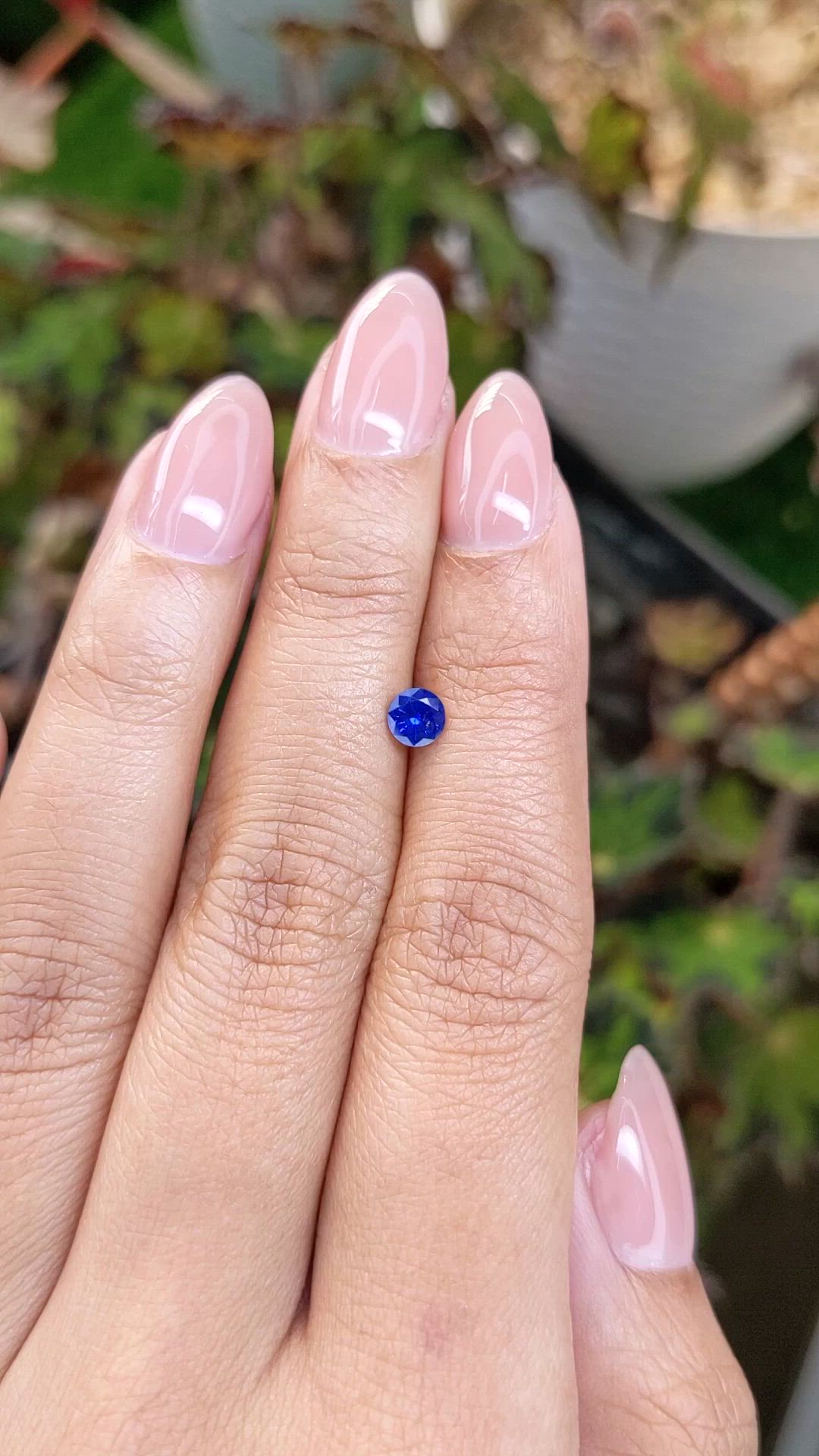 0.41 Ct. Blue Sapphire from Ceylon (Sri Lanka) Size Video