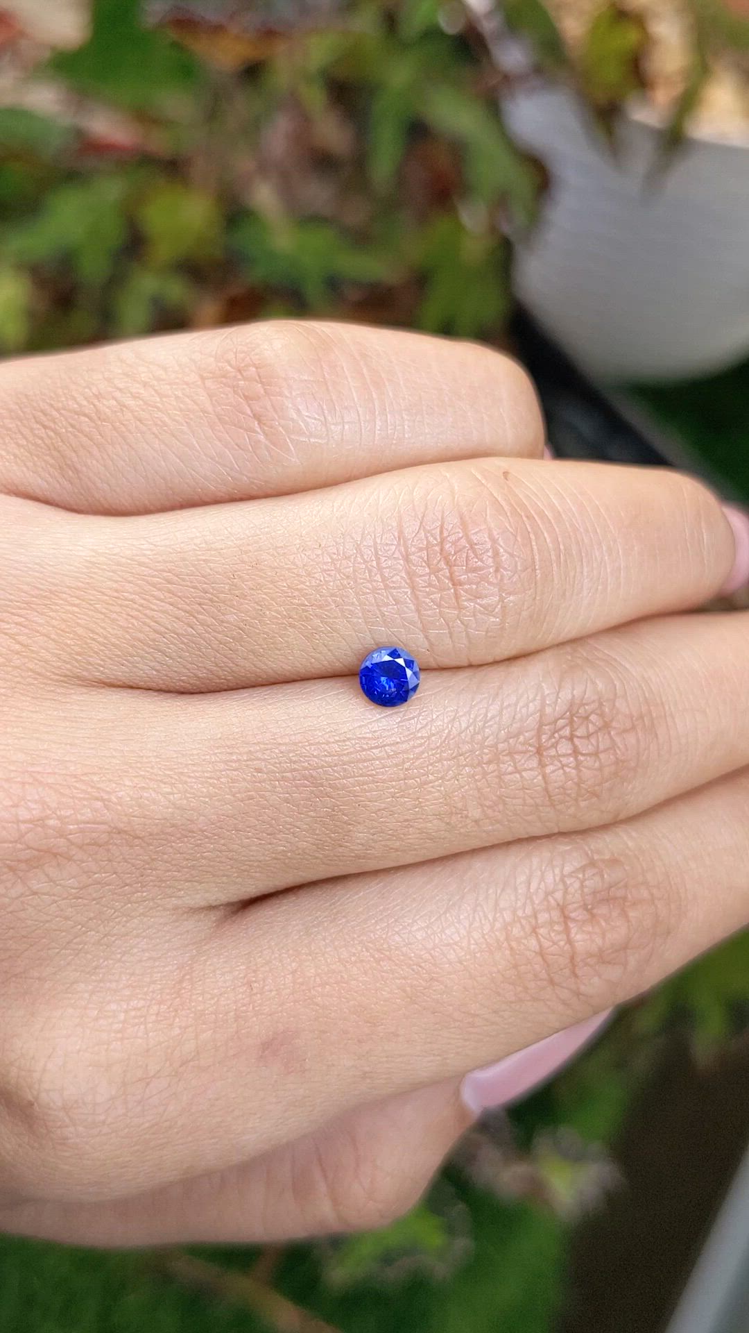 0.41 Ct. Blue Sapphire from Ceylon (Sri Lanka) Size Video