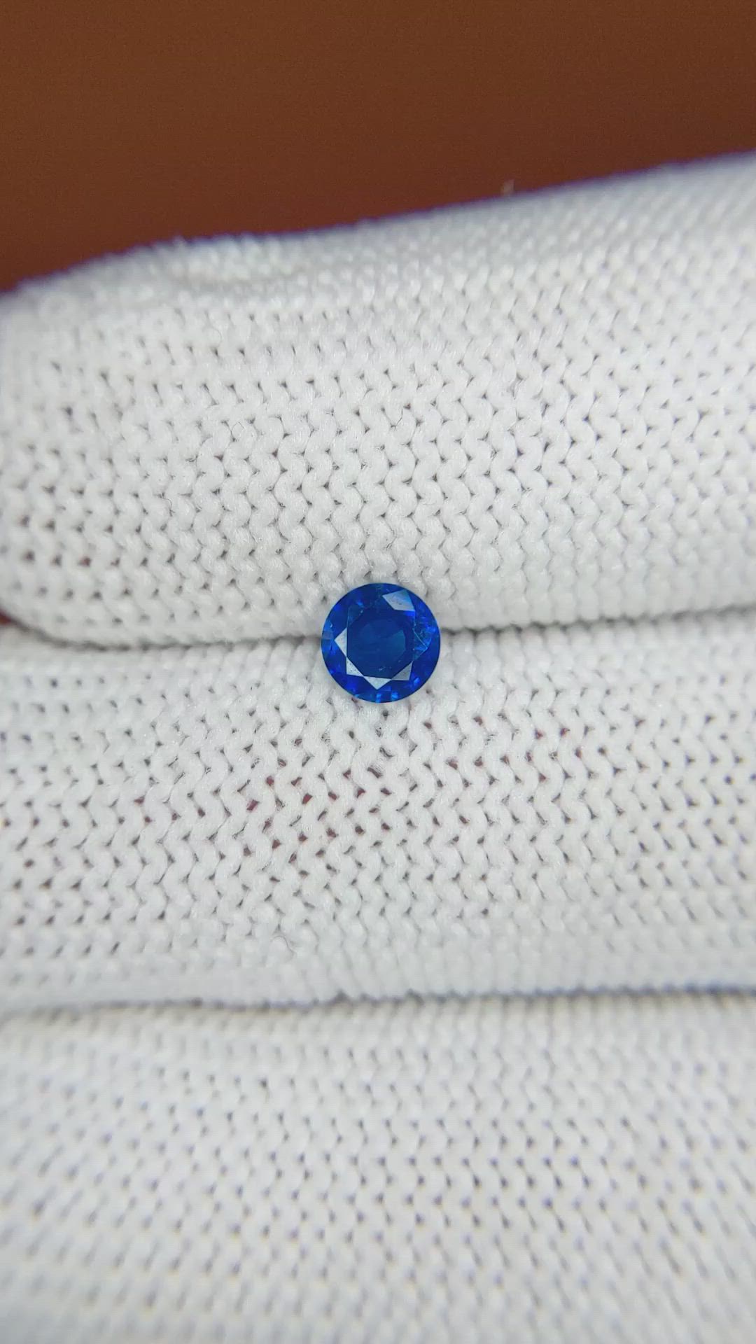 0.41 Ct. Blue Sapphire from Ceylon (Sri Lanka) Size Video