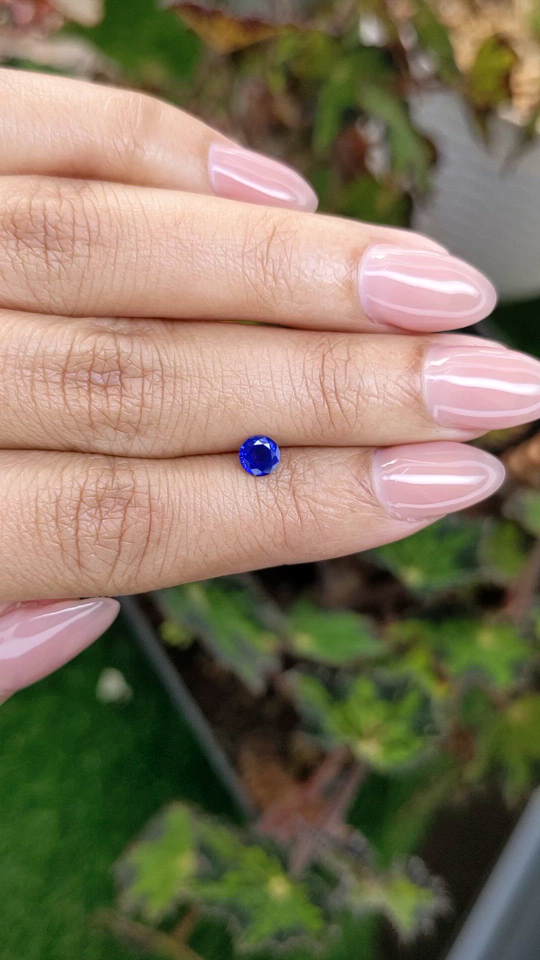 0.41 Ct. Blue Sapphire from Ceylon (Sri Lanka) Size Video