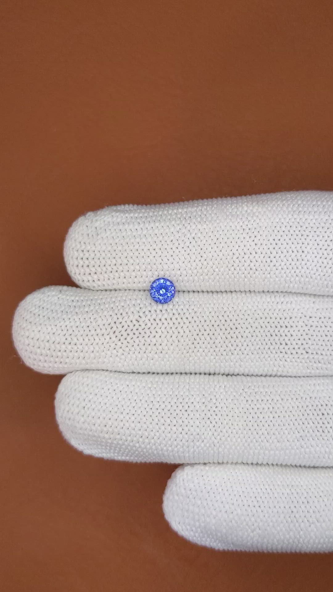 0.53 Ct. Blue Sapphire from Ceylon (Sri Lanka) Size Video