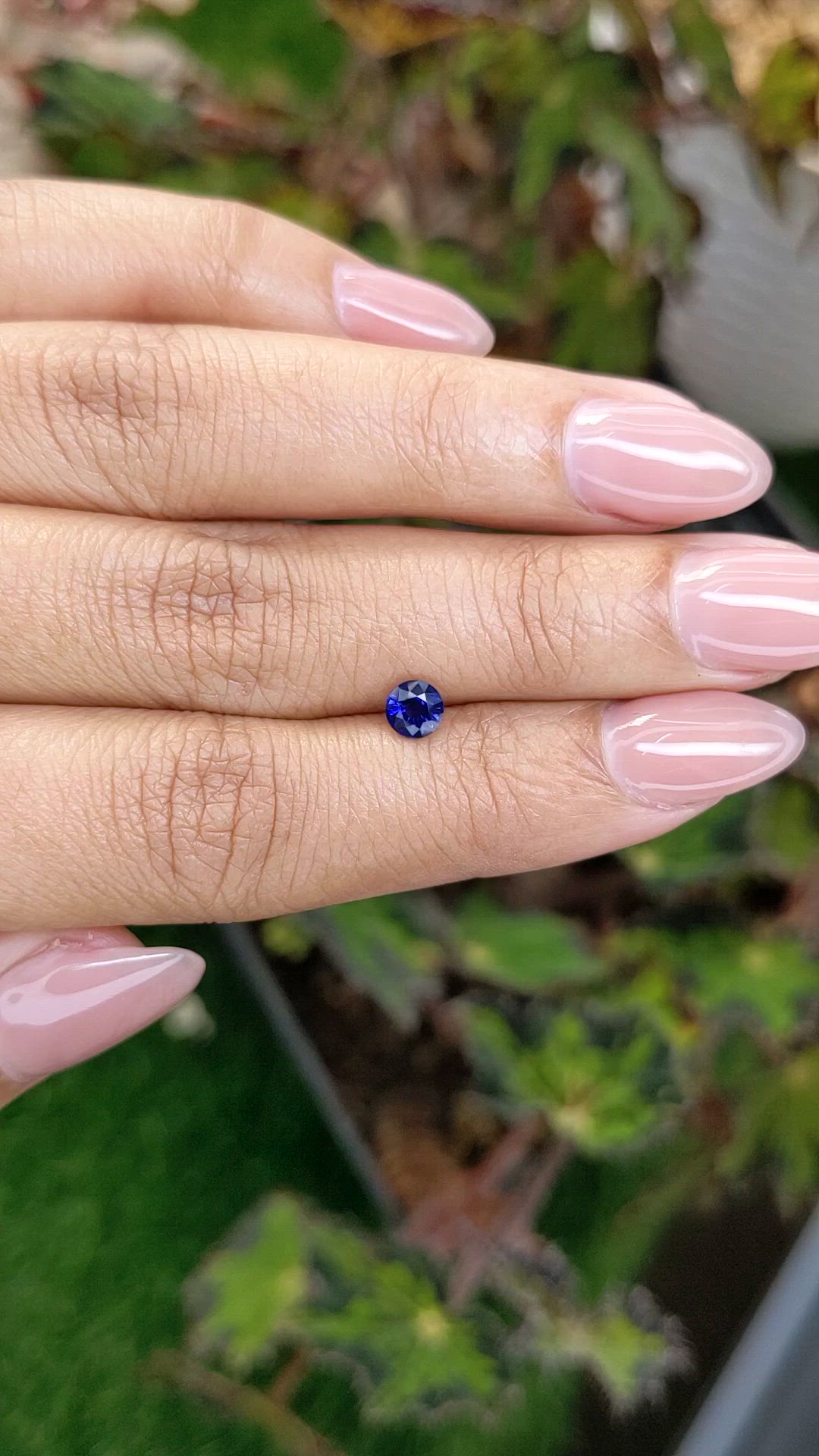 0.49 Ct. Blue Sapphire from Ceylon (Sri Lanka) Size Video