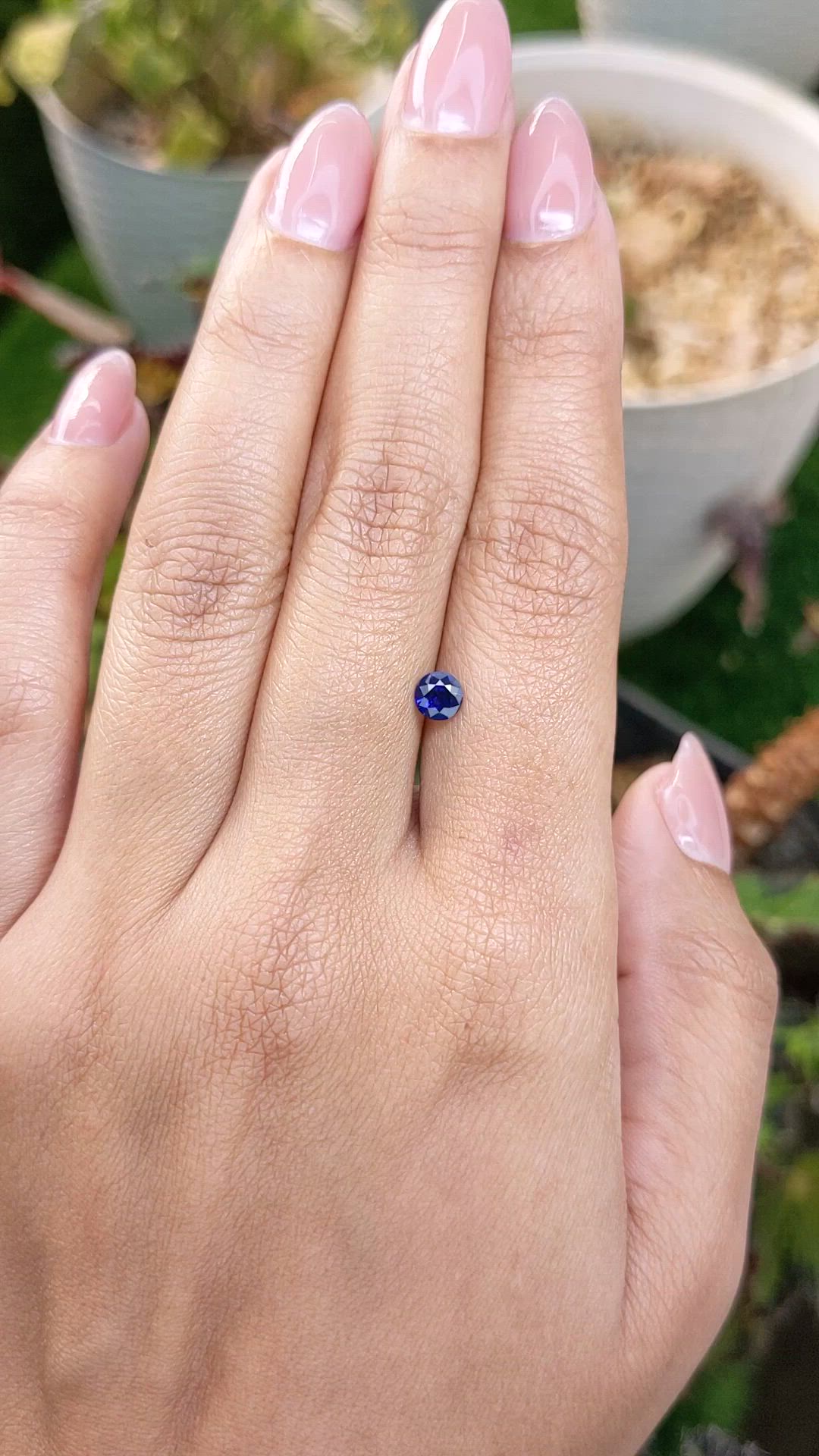 0.49 Ct. Blue Sapphire from Ceylon (Sri Lanka) Size Video