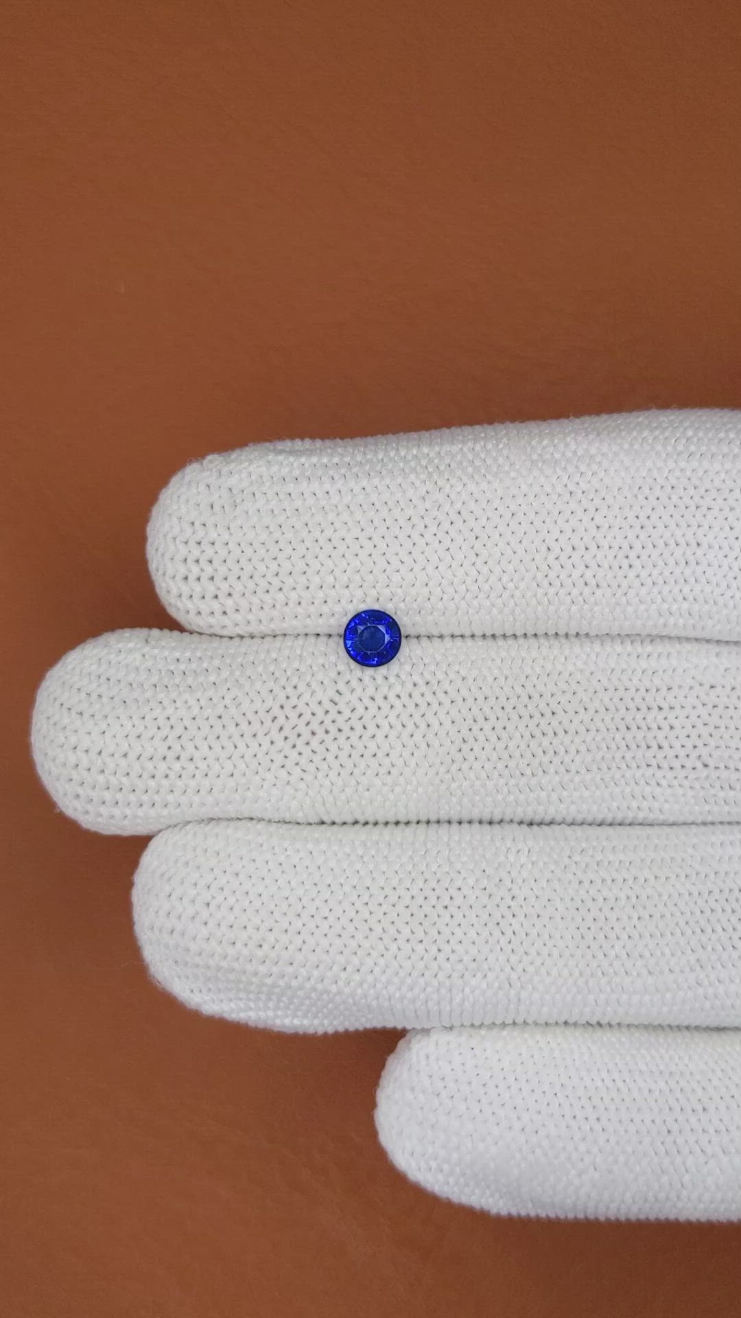 0.49 Ct. Blue Sapphire from Ceylon (Sri Lanka) Size Video