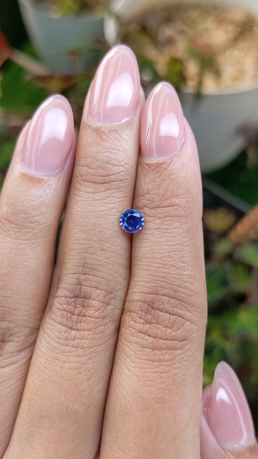 0.52 Ct. Blue Sapphire from Ceylon (Sri Lanka) Size Video