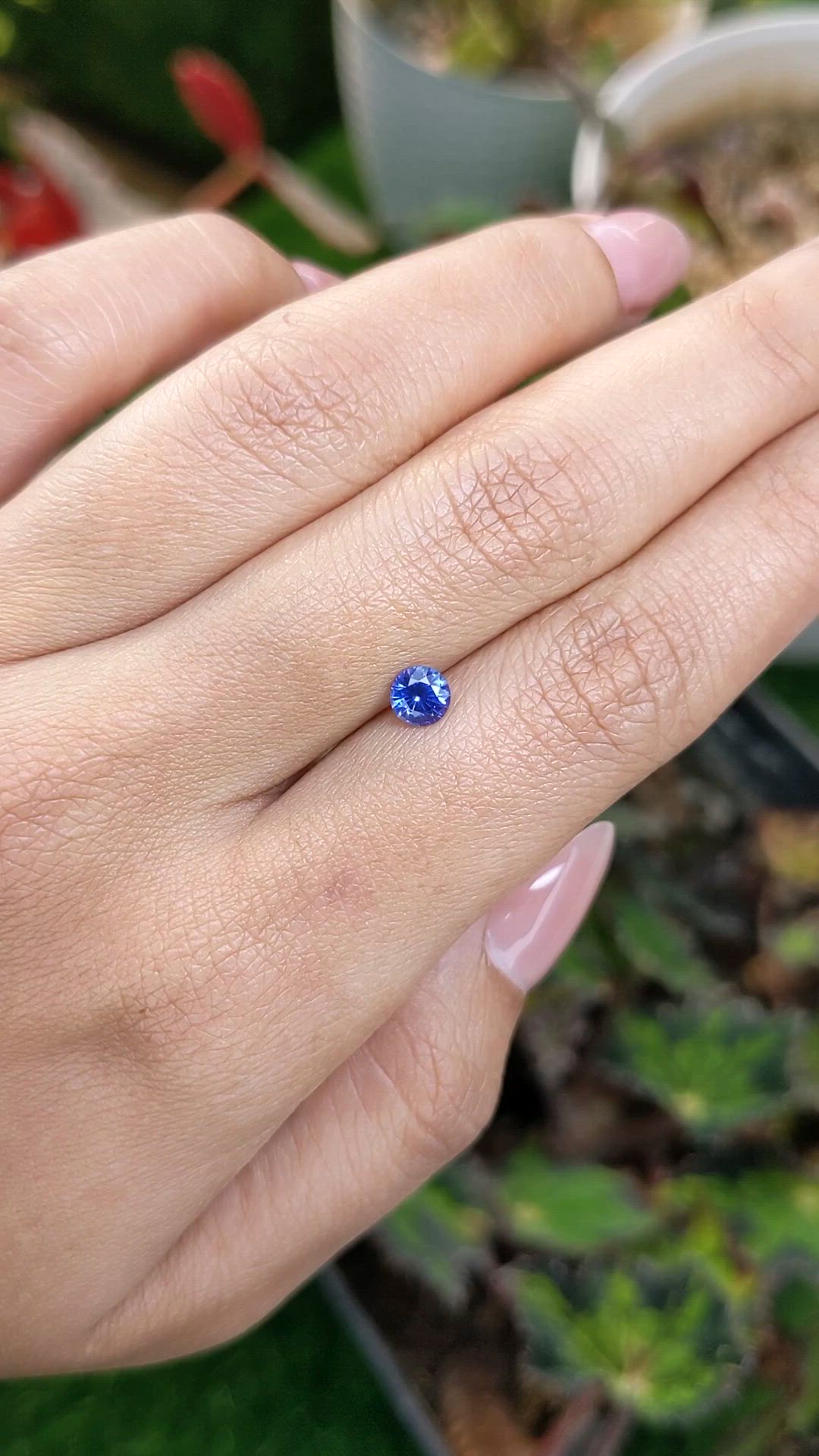 0.52 Ct. Blue Sapphire from Ceylon (Sri Lanka) Size Video
