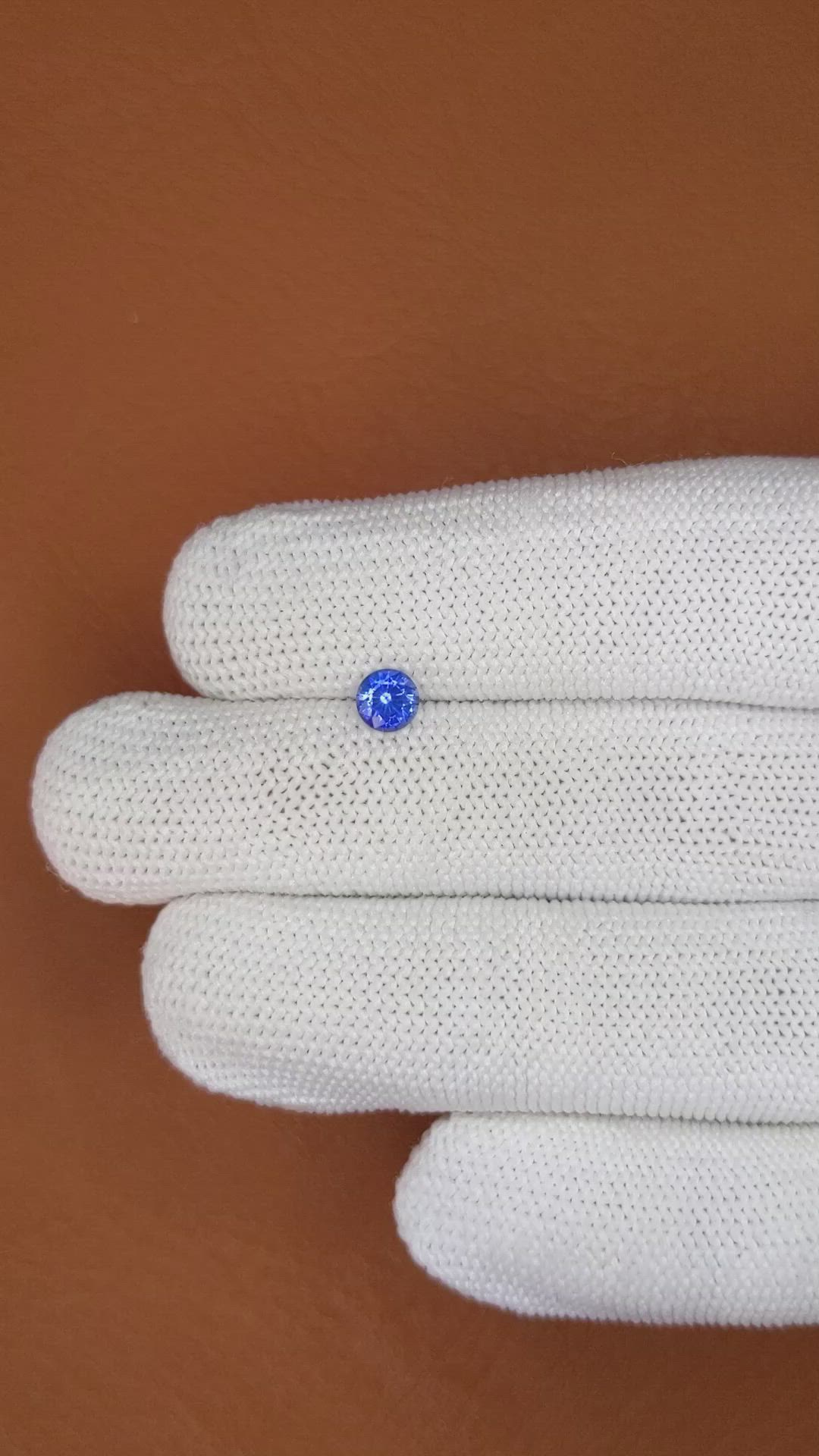 0.52 Ct. Blue Sapphire from Ceylon (Sri Lanka) Size Video