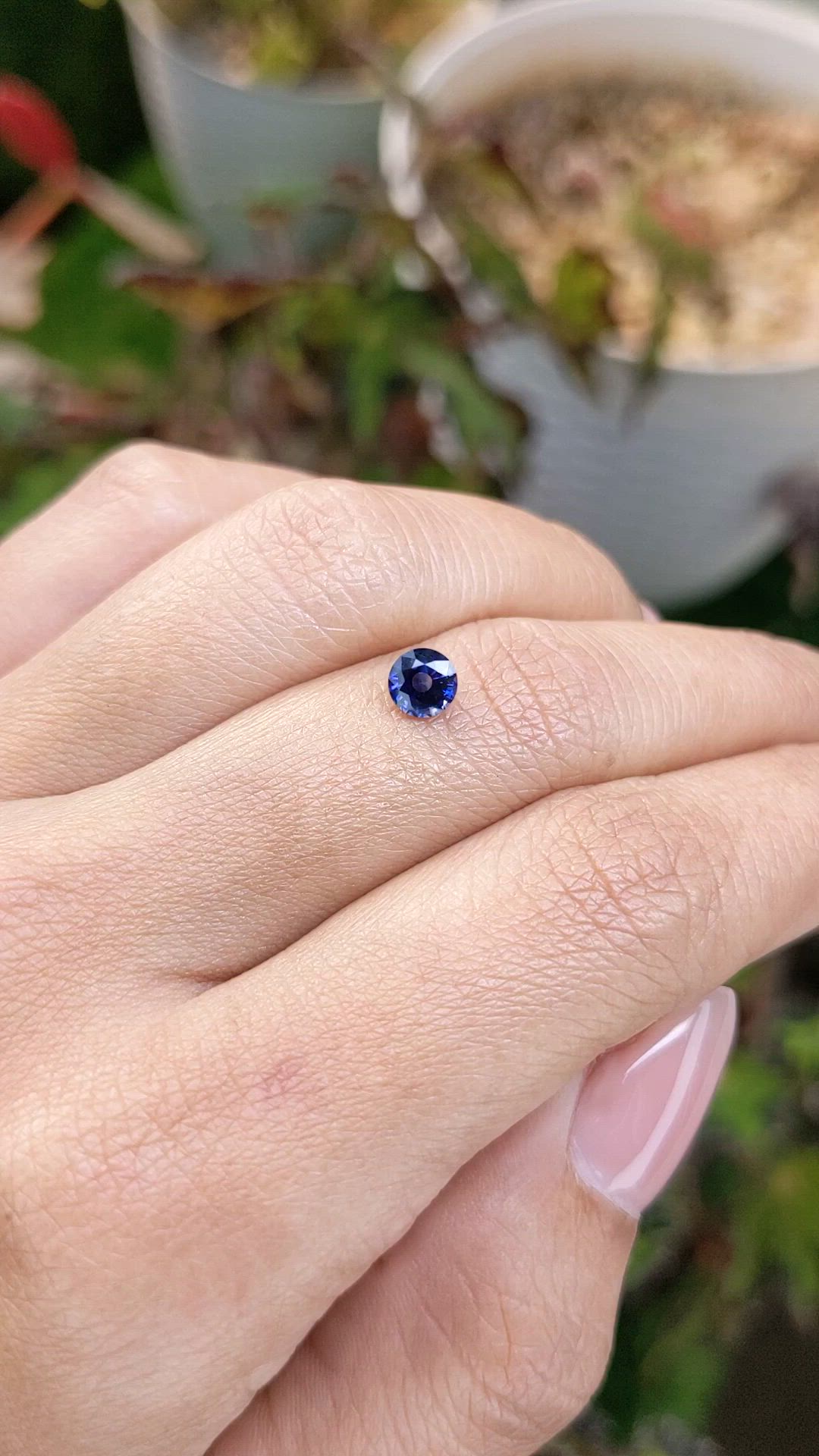 0.57 Ct. Blue Sapphire from Ceylon (Sri Lanka) Size Video