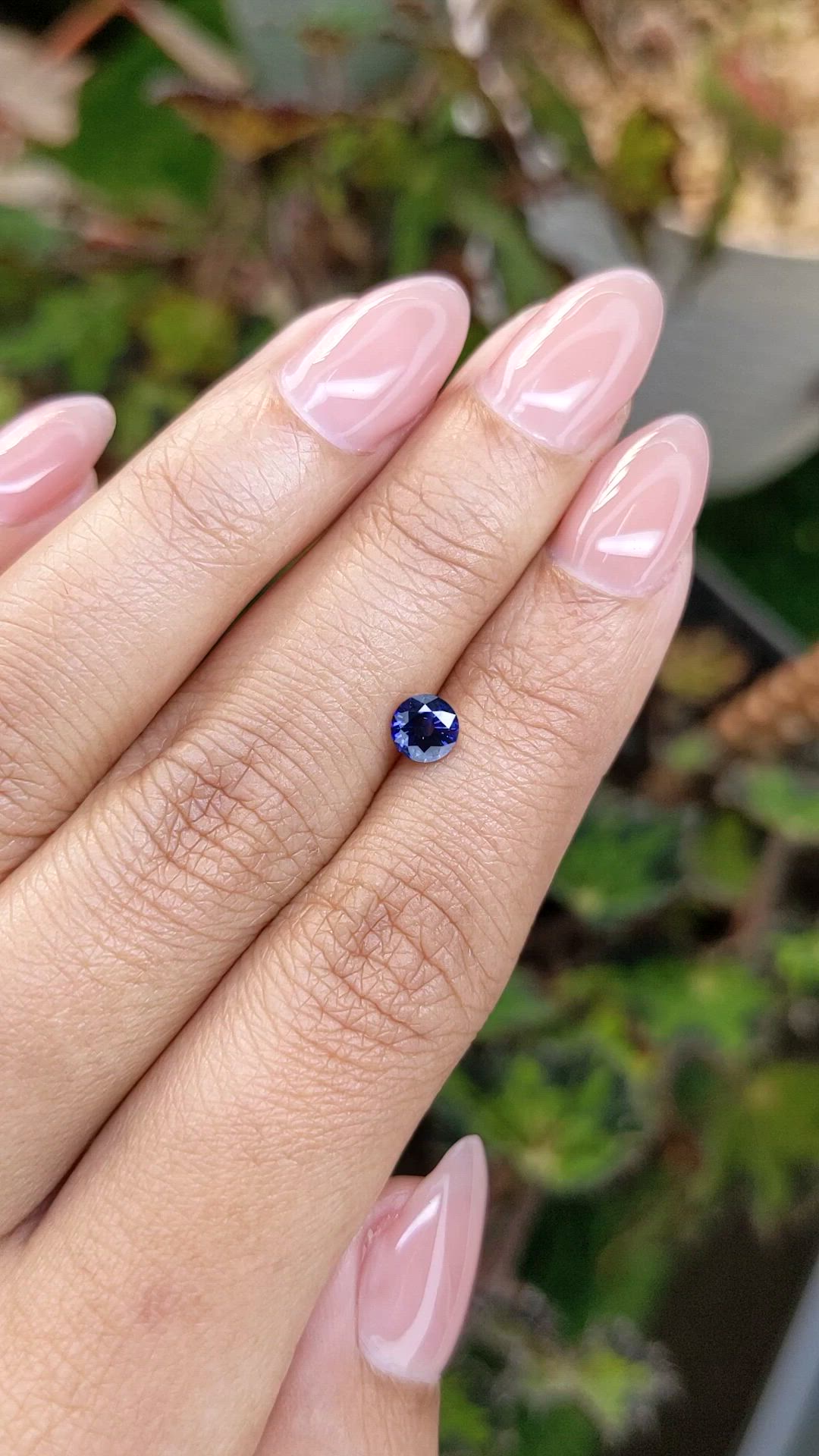 0.57 Ct. Blue Sapphire from Ceylon (Sri Lanka) Size Video