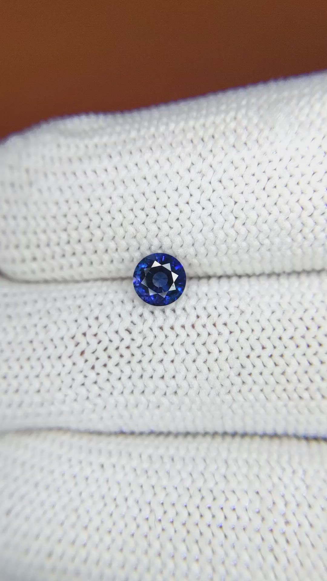 0.57 Ct. Blue Sapphire from Ceylon (Sri Lanka) Size Video
