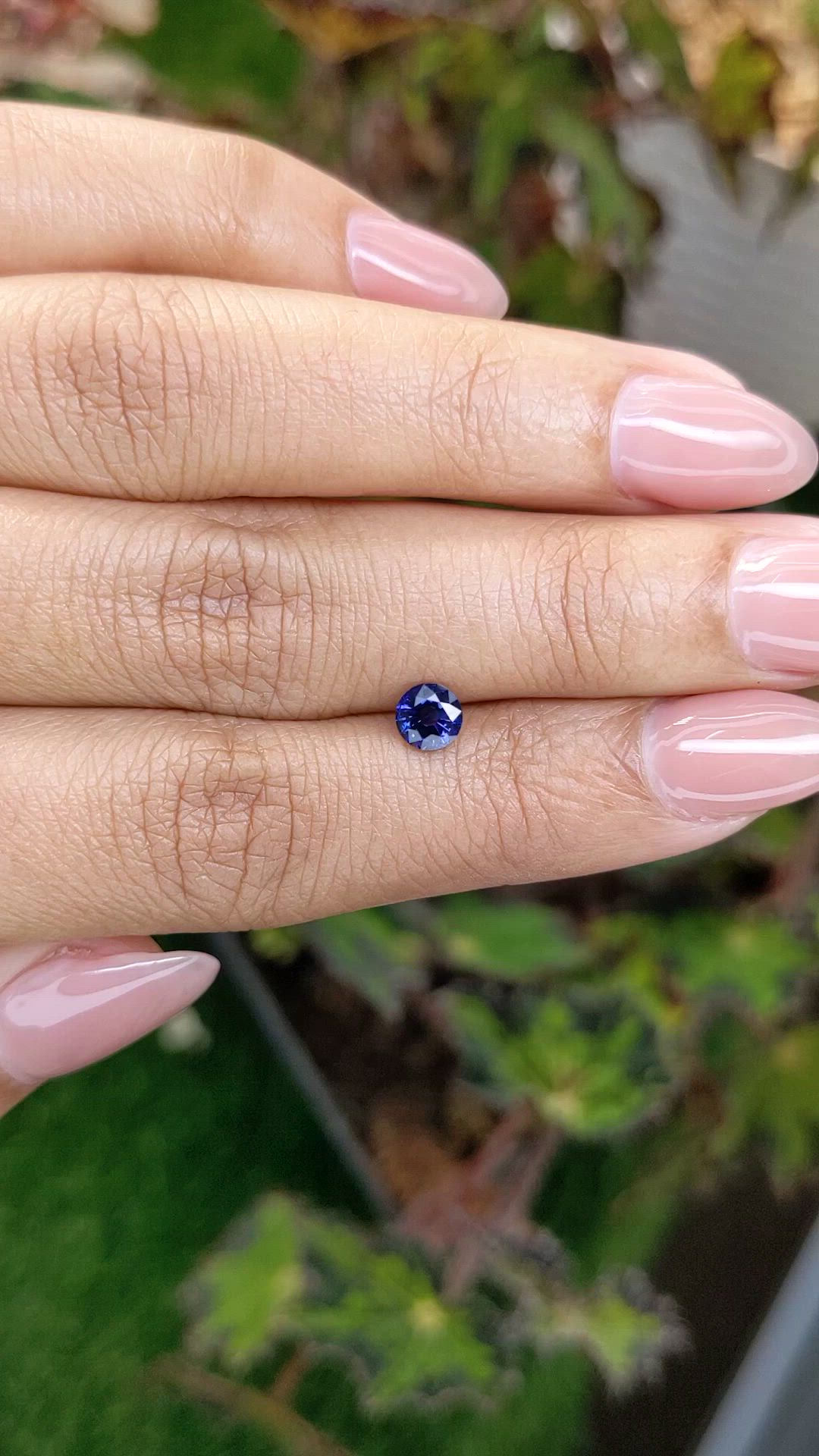 0.57 Ct. Blue Sapphire from Ceylon (Sri Lanka) Size Video