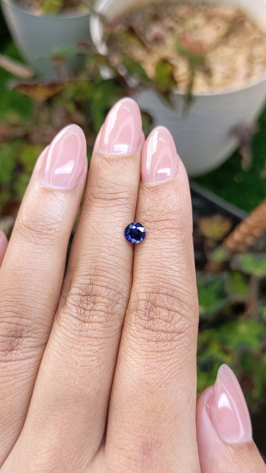 0.57 Ct. Blue Sapphire from Ceylon (Sri Lanka) Size Video