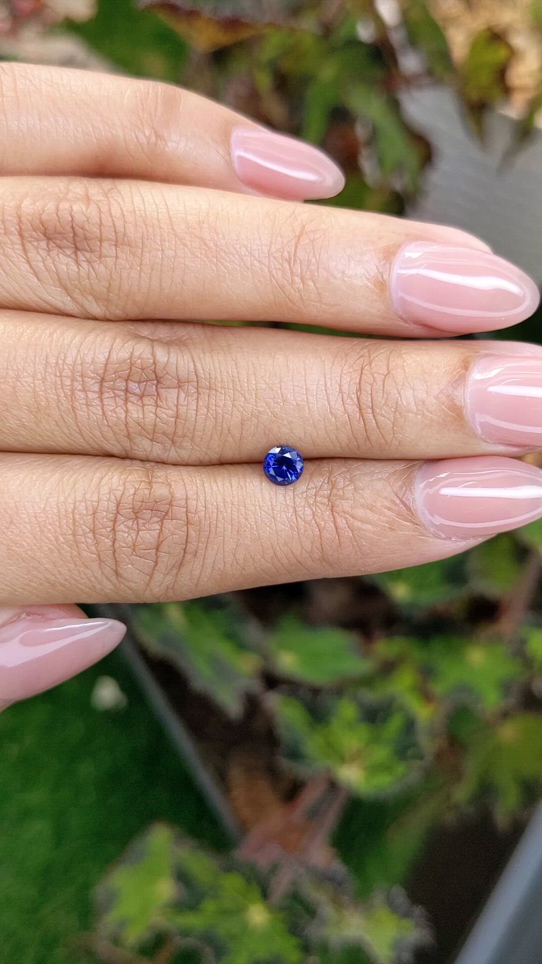 0.43 Ct. Blue Sapphire from Ceylon (Sri Lanka) Size Video