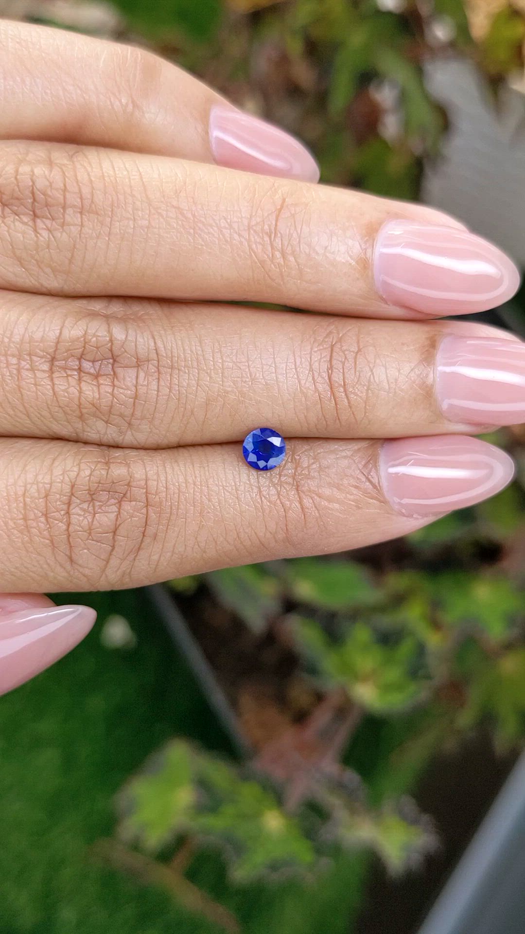 0.46 Ct. Blue Sapphire from Ceylon (Sri Lanka) Size Video