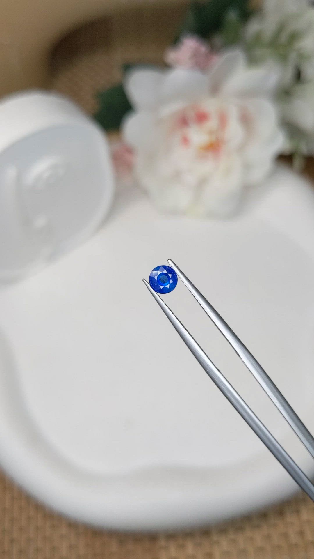 0.46 Ct. Blue Sapphire from Ceylon (Sri Lanka) Size Video