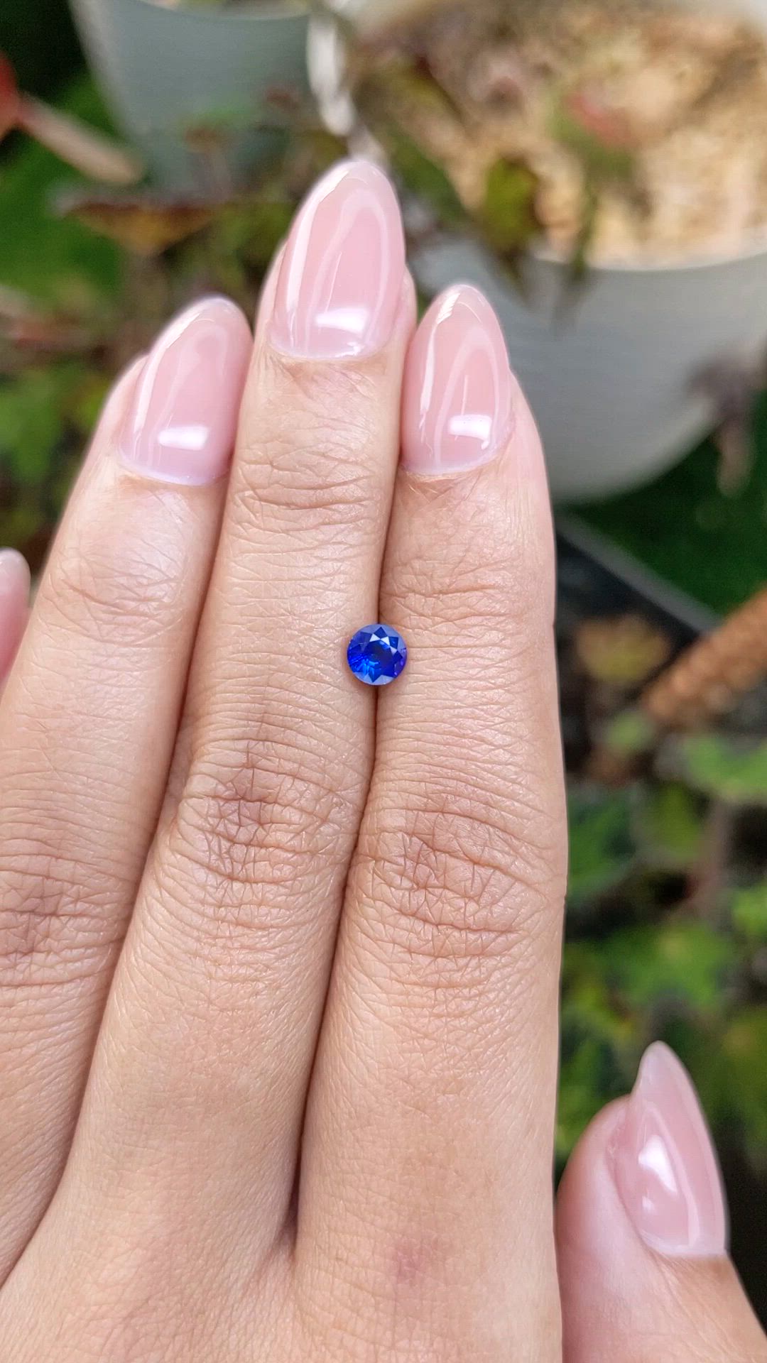 0.46 Ct. Blue Sapphire from Ceylon (Sri Lanka) Size Video
