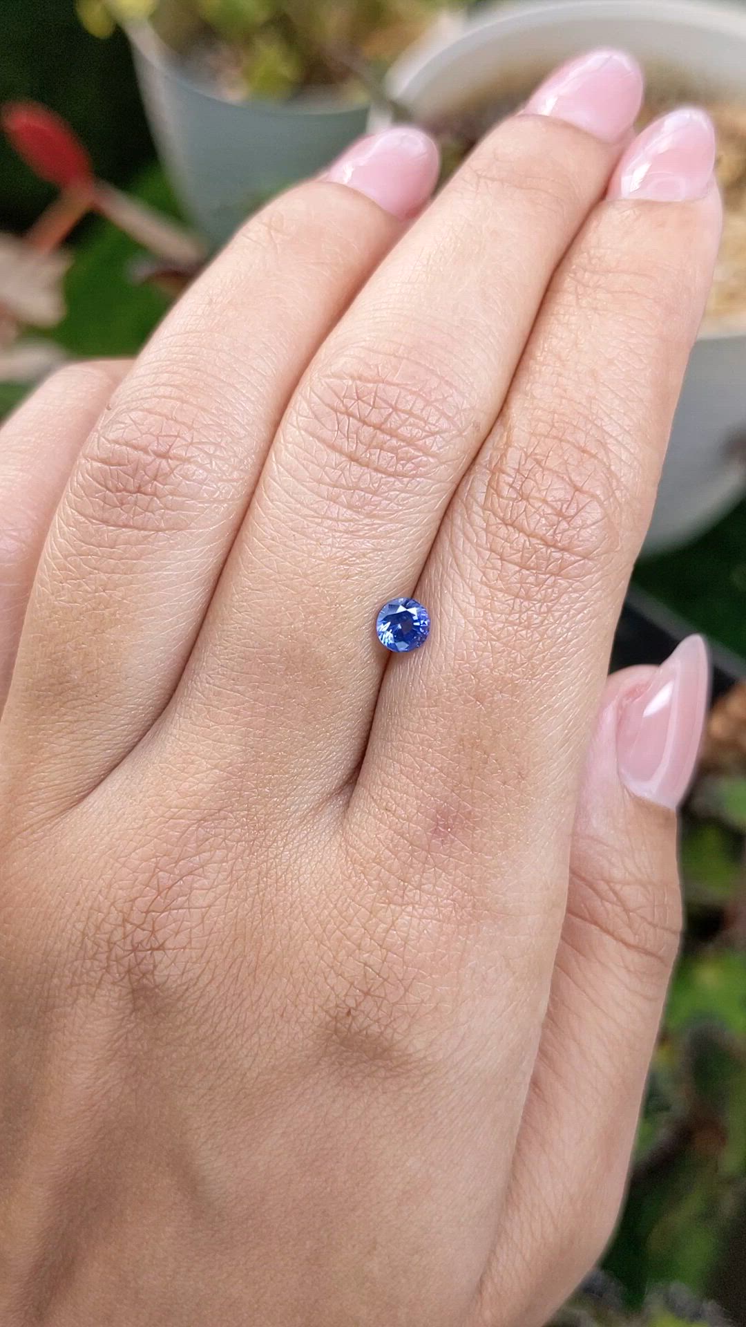 0.53 Ct. Blue Sapphire from Ceylon (Sri Lanka) Size Video