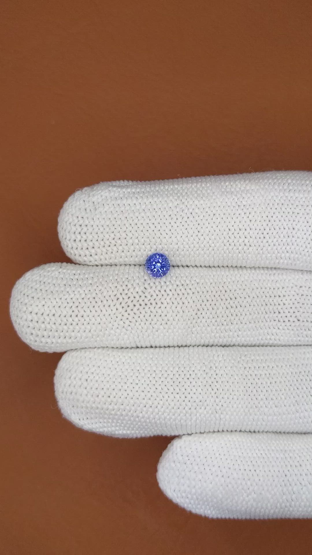 0.53 Ct. Blue Sapphire from Ceylon (Sri Lanka) Size Video