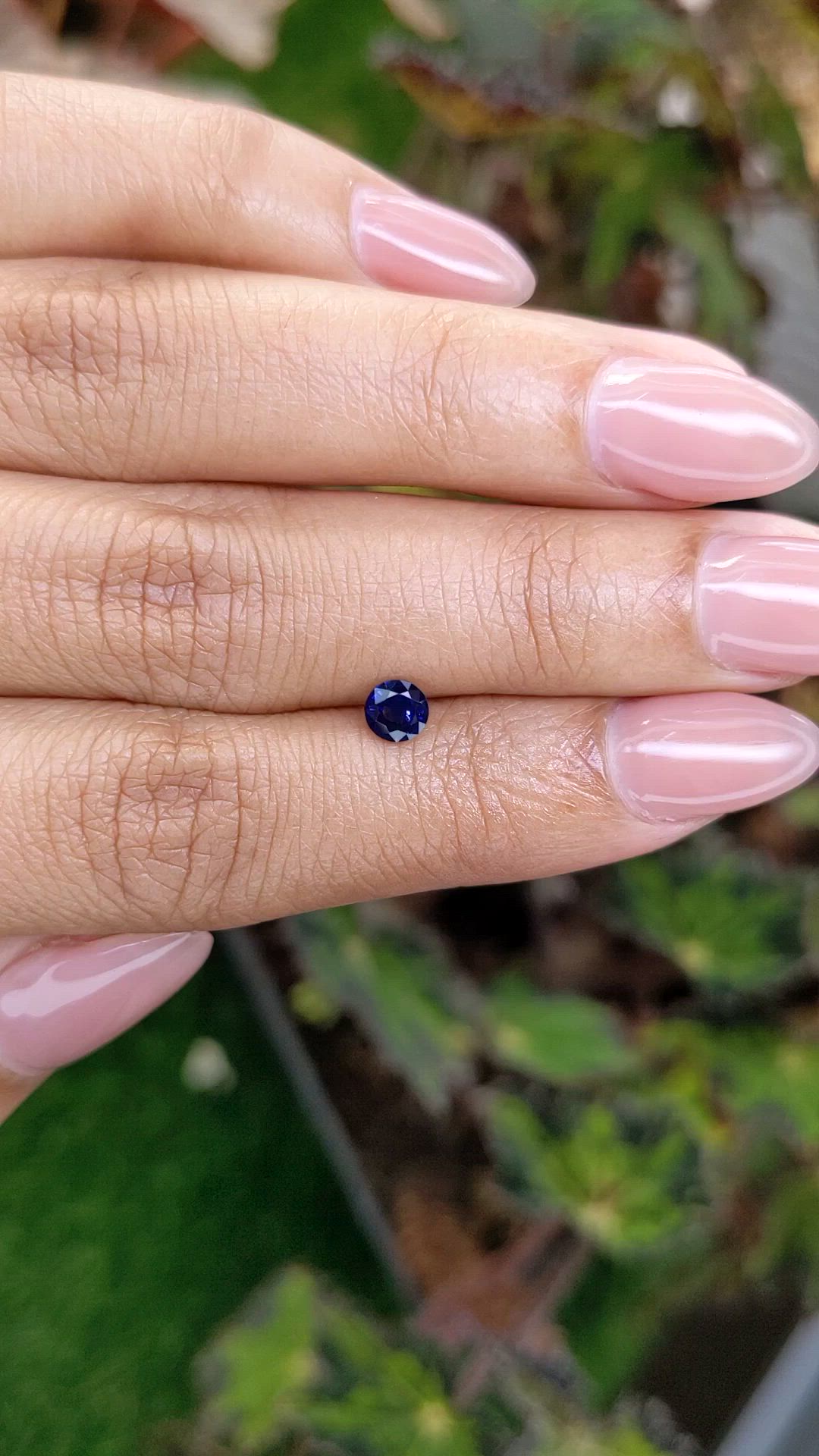 0.44 Ct. Blue Sapphire from Ceylon (Sri Lanka) Size Video