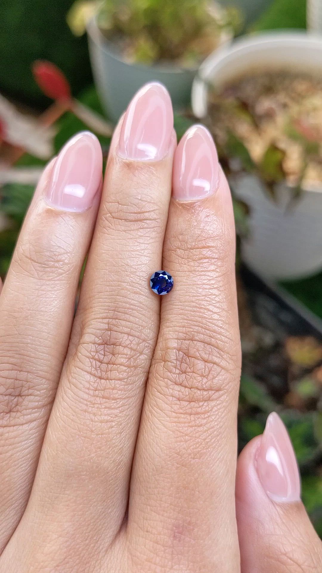 0.44 Ct. Blue Sapphire from Ceylon (Sri Lanka) Size Video