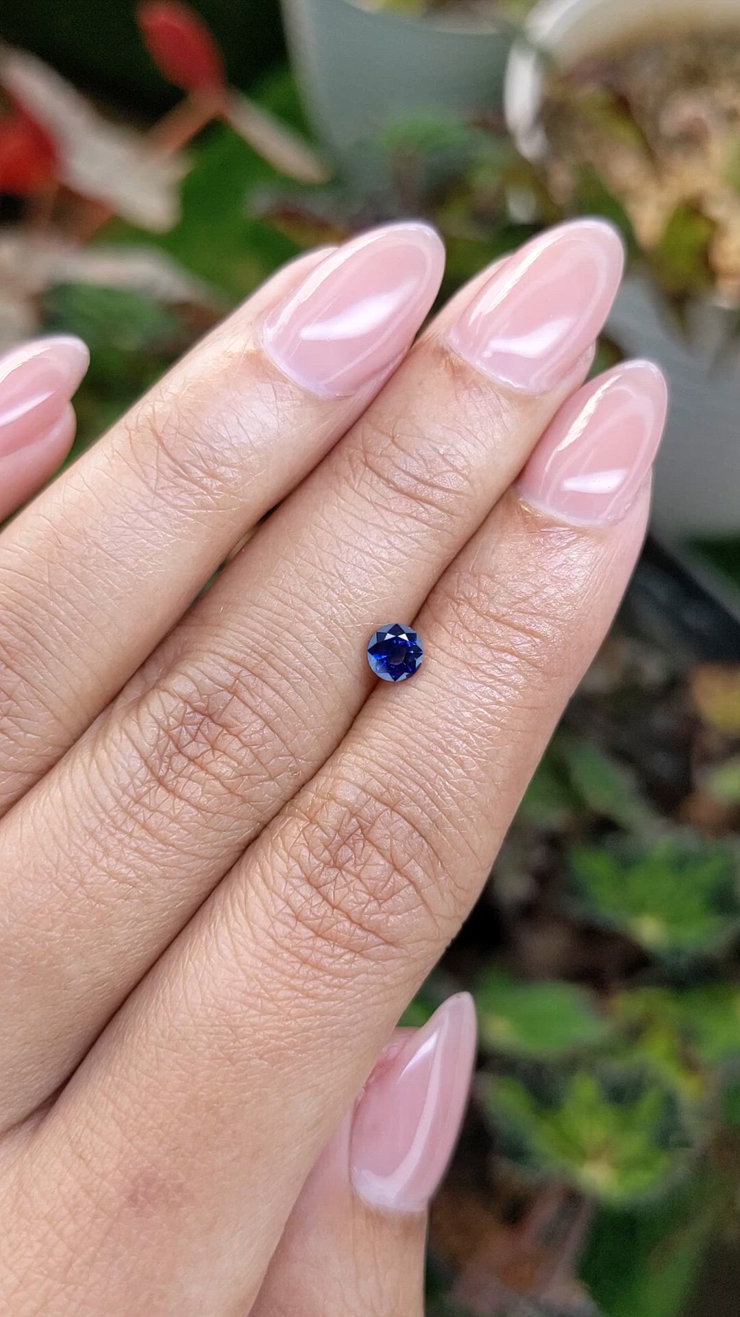 0.44 Ct. Blue Sapphire from Ceylon (Sri Lanka) Size Video