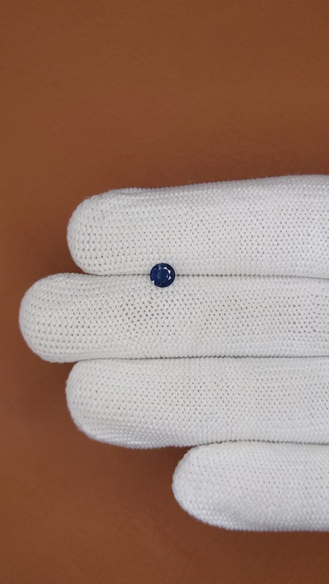 0.44 Ct. Blue Sapphire from Ceylon (Sri Lanka) Size Video