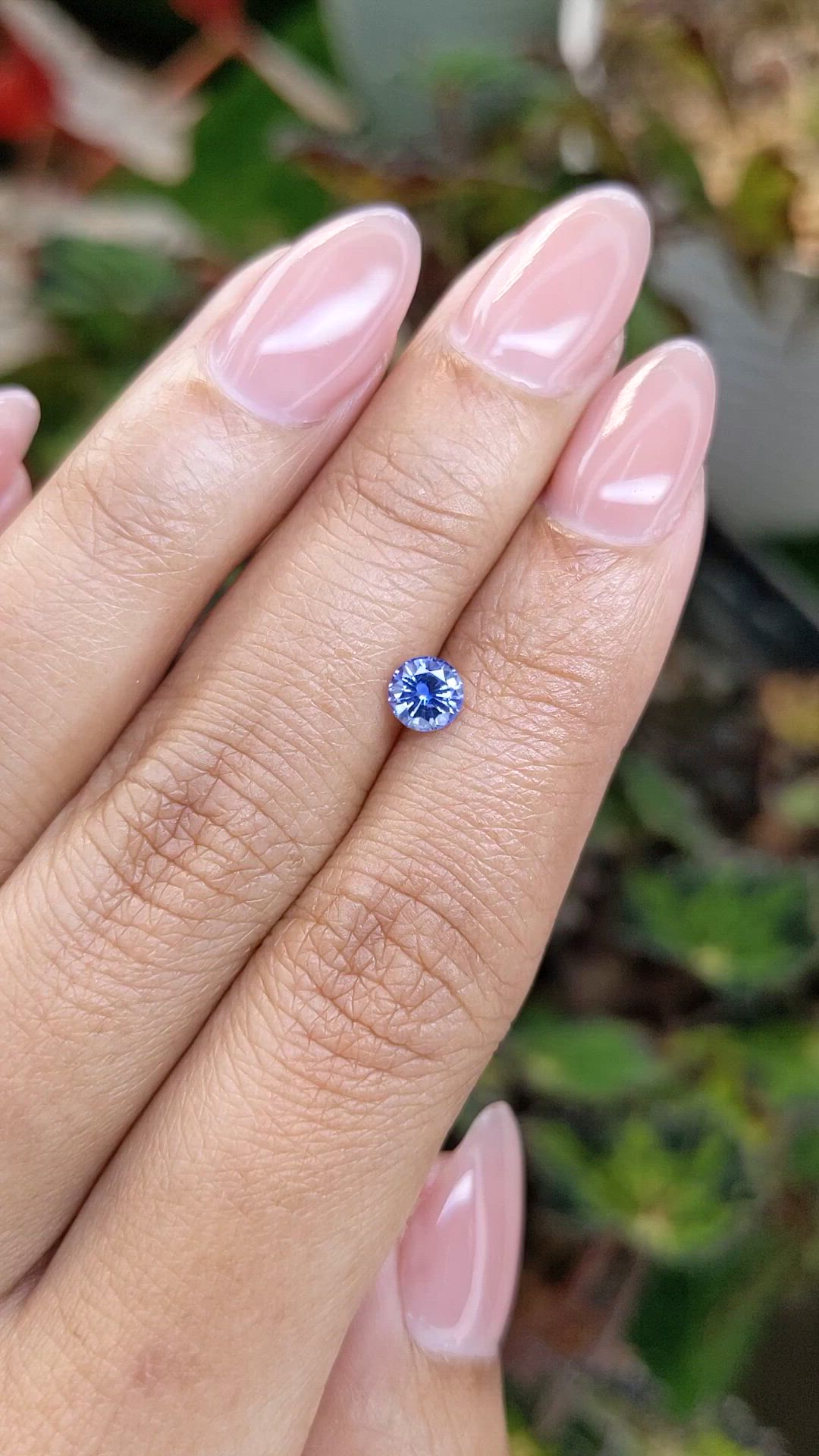 0.58 Ct. Blue Sapphire from Ceylon (Sri Lanka) Size Video