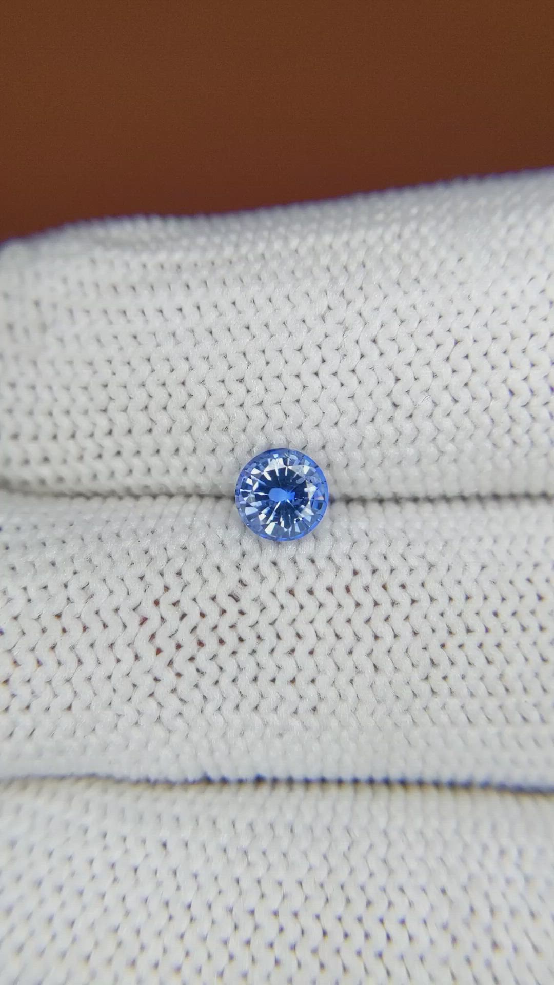 0.58 Ct. Blue Sapphire from Ceylon (Sri Lanka) Size Video