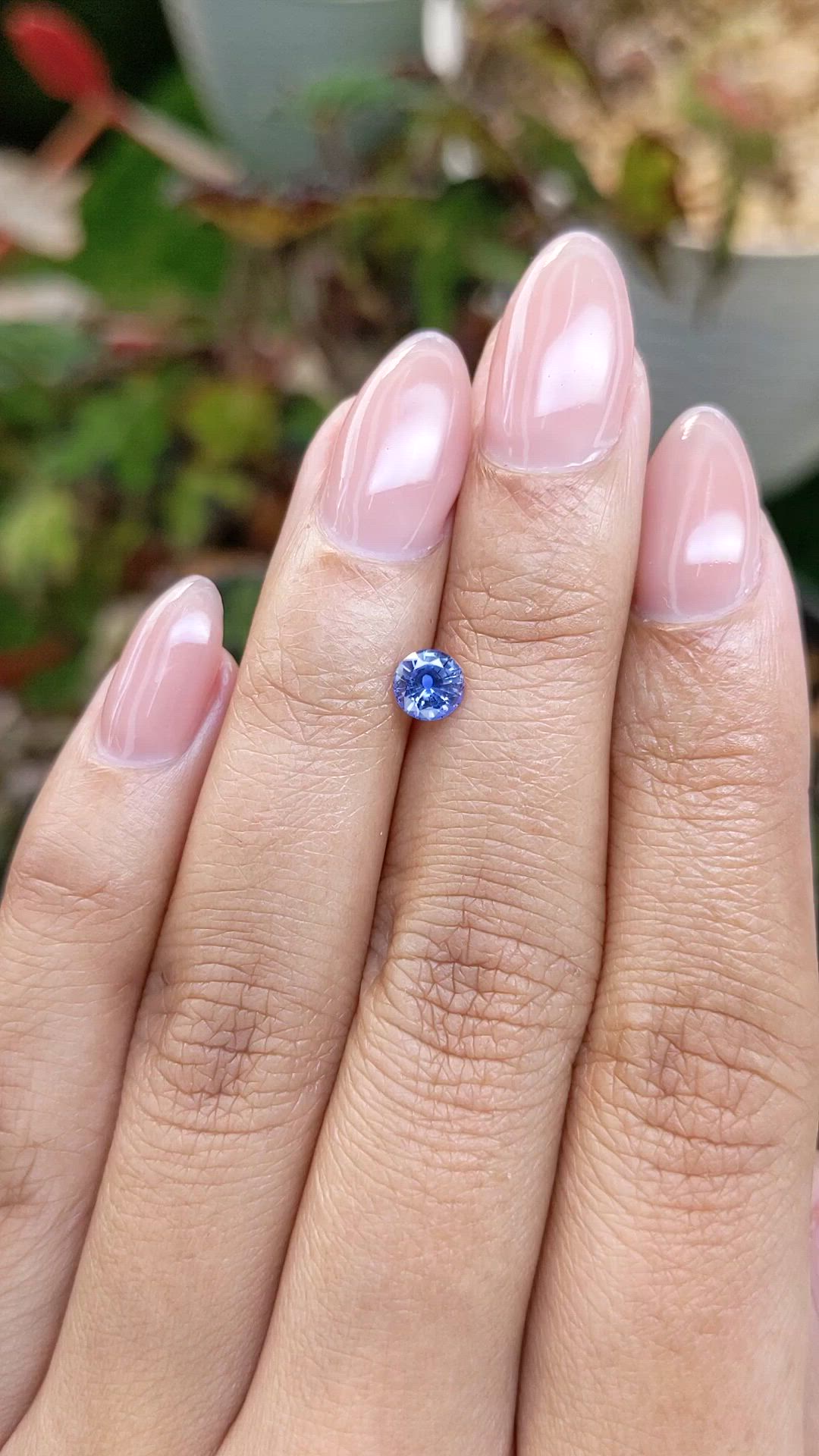 0.58 Ct. Blue Sapphire from Ceylon (Sri Lanka) Size Video
