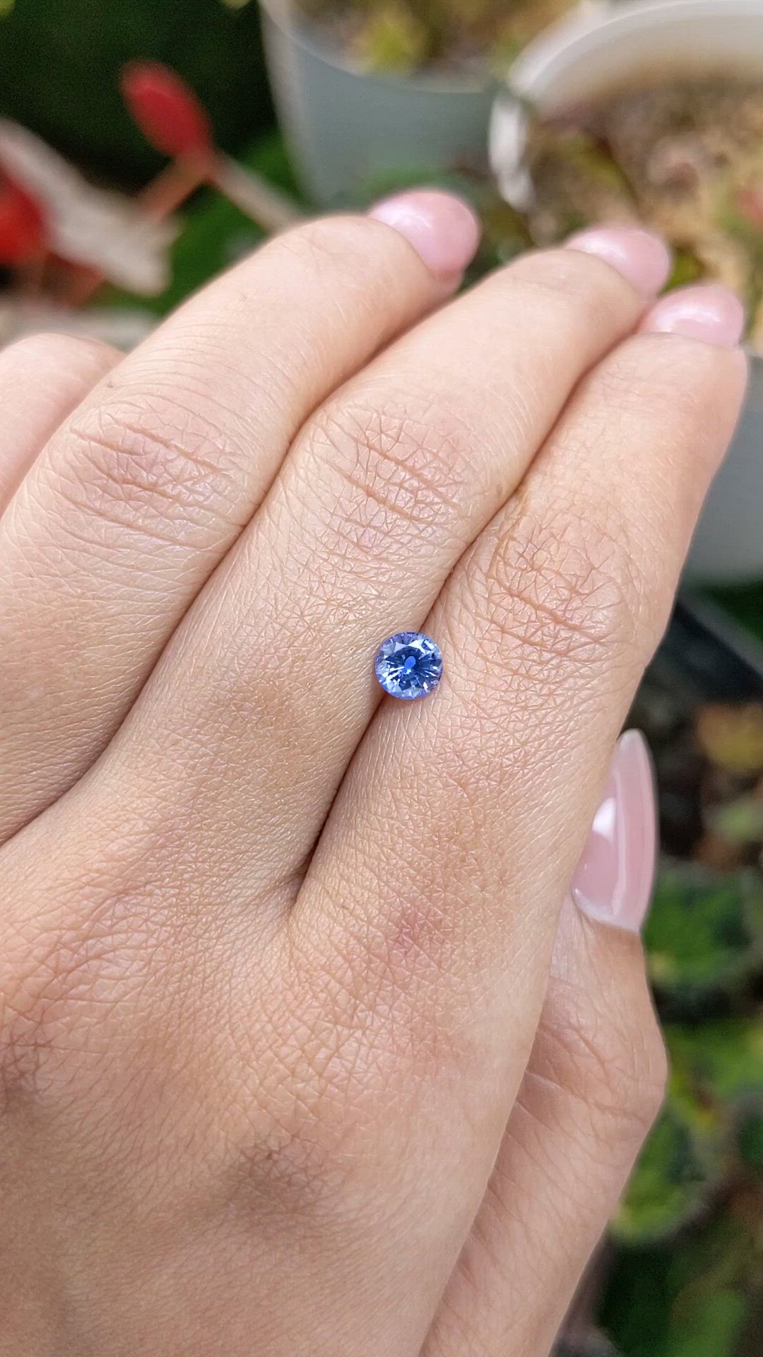 0.58 Ct. Blue Sapphire from Ceylon (Sri Lanka) Size Video