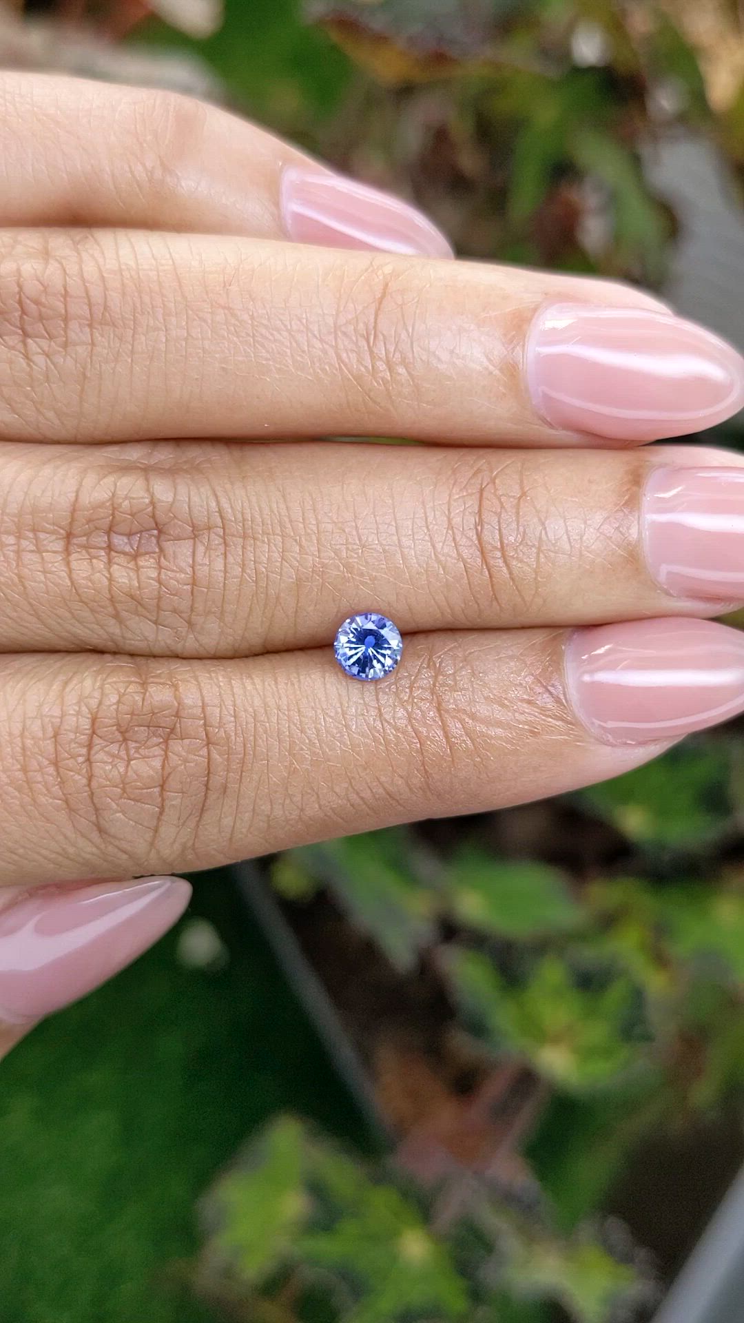 0.58 Ct. Blue Sapphire from Ceylon (Sri Lanka) Size Video