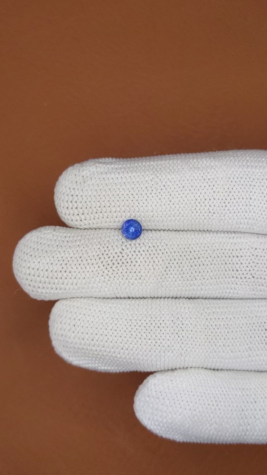 0.47 Ct. Blue Sapphire from Ceylon (Sri Lanka) Size Video
