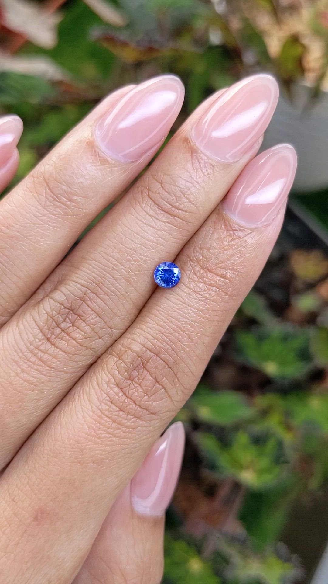 0.47 Ct. Blue Sapphire from Ceylon (Sri Lanka) Size Video
