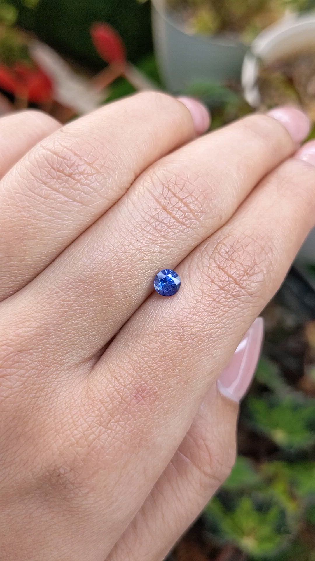 0.60 Ct. Blue Sapphire from Ceylon (Sri Lanka) Size Video