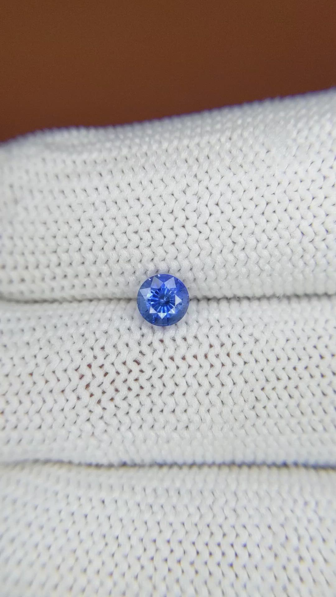 0.60 Ct. Blue Sapphire from Ceylon (Sri Lanka) Size Video