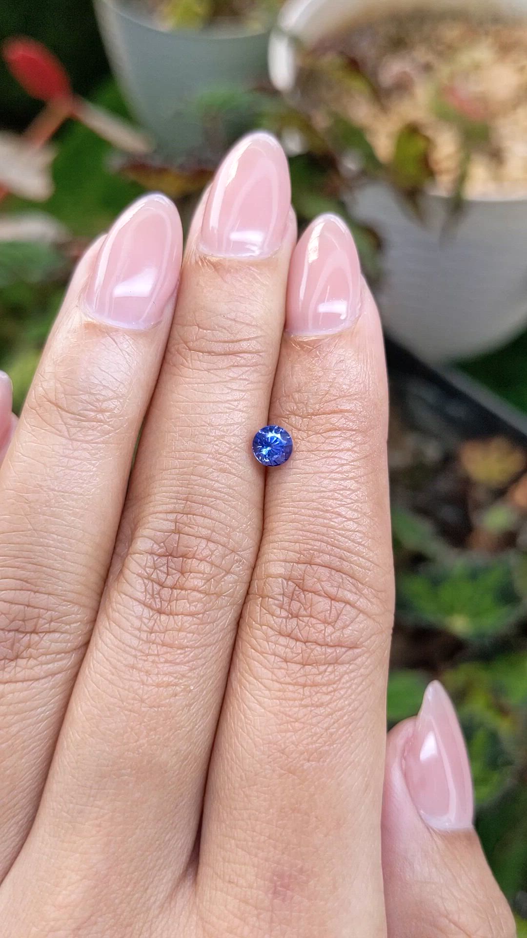 0.60 Ct. Blue Sapphire from Ceylon (Sri Lanka) Size Video