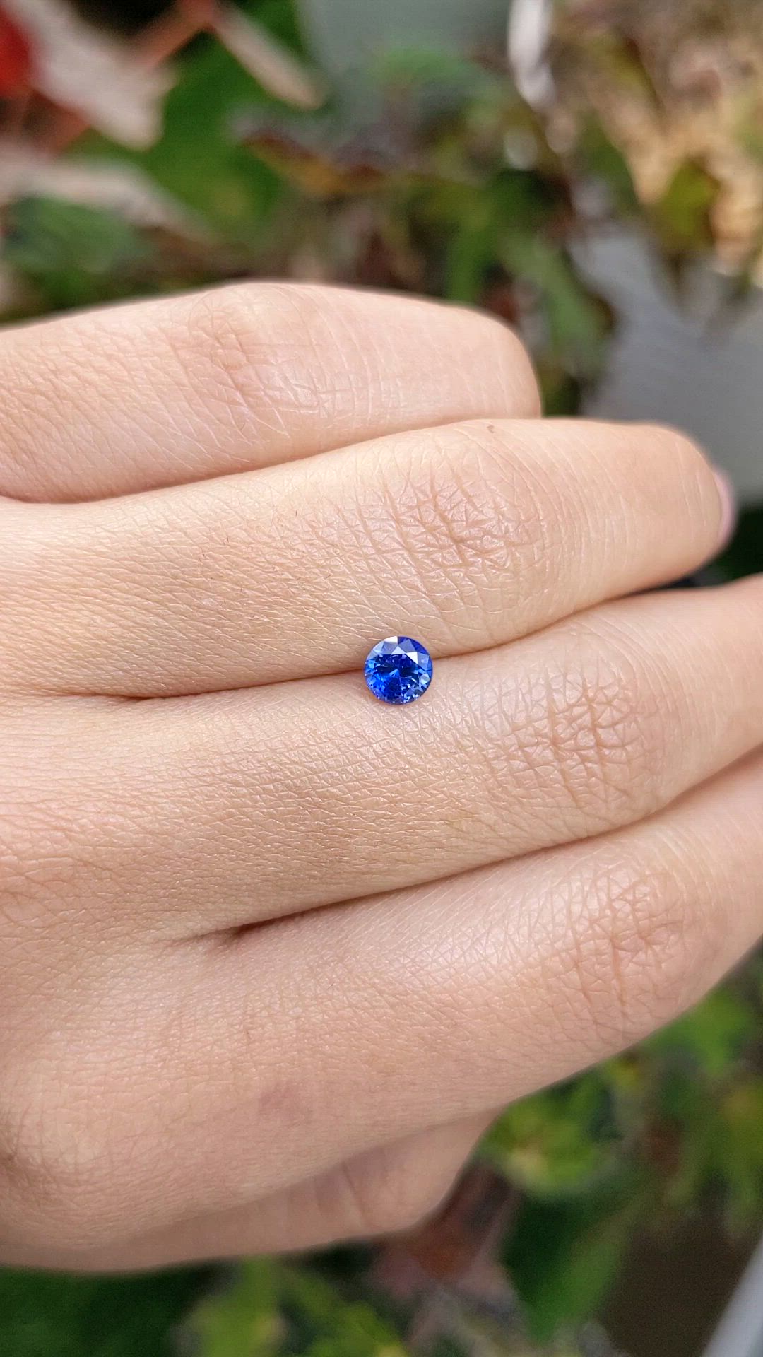 0.53 Ct. Blue Sapphire from Ceylon (Sri Lanka) Size Video