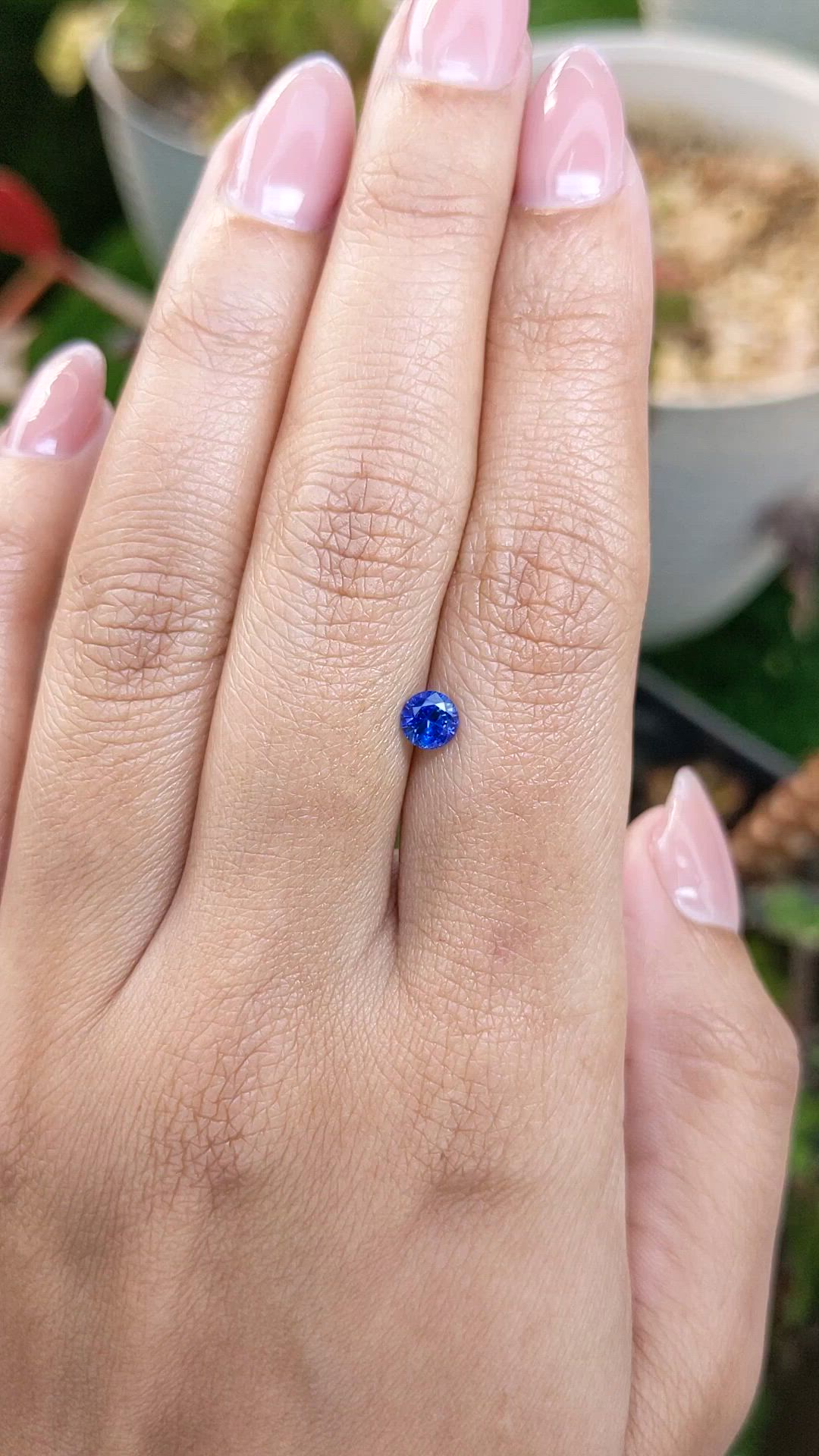 0.53 Ct. Blue Sapphire from Ceylon (Sri Lanka) Size Video
