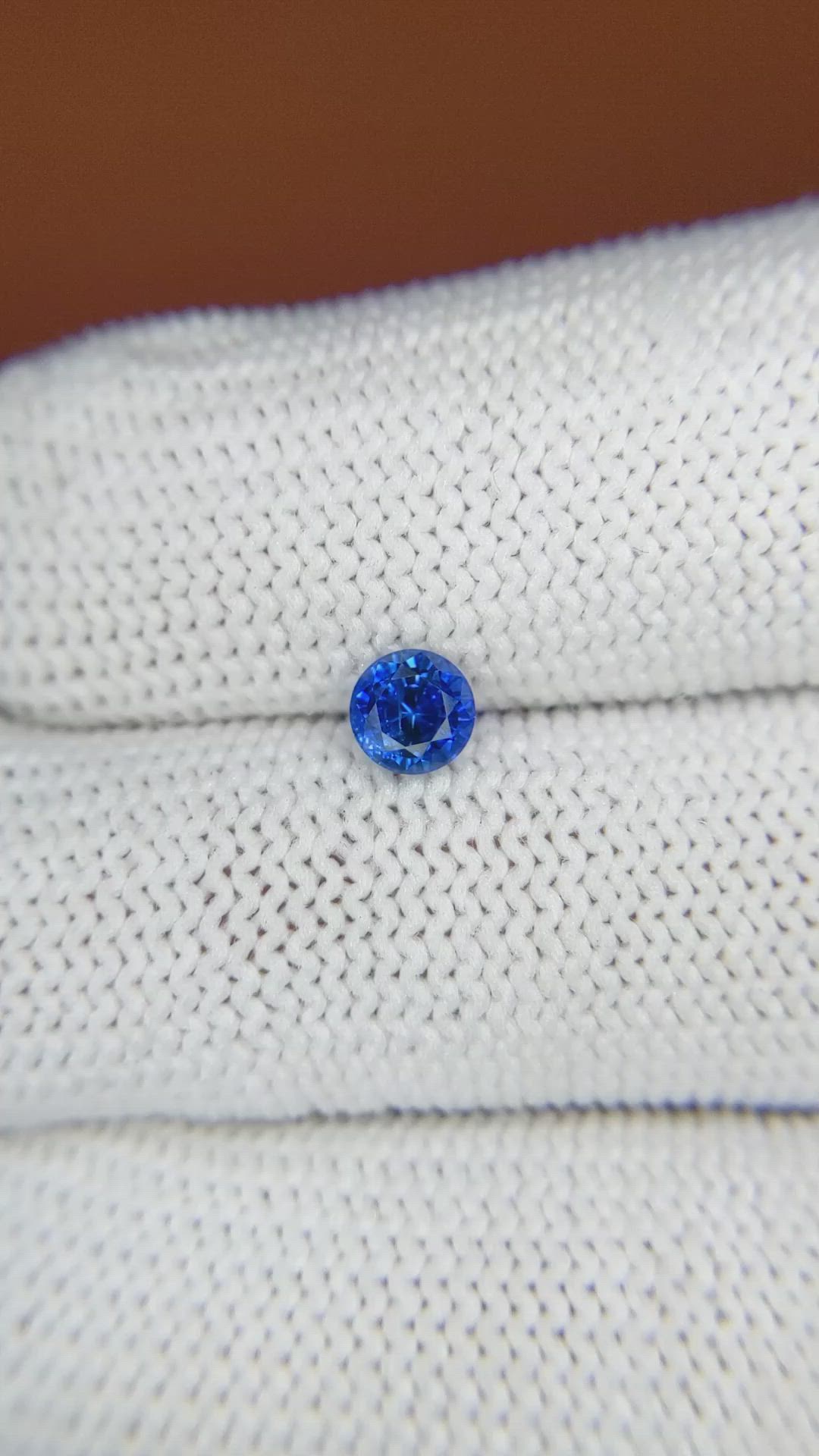 0.53 Ct. Blue Sapphire from Ceylon (Sri Lanka) Size Video