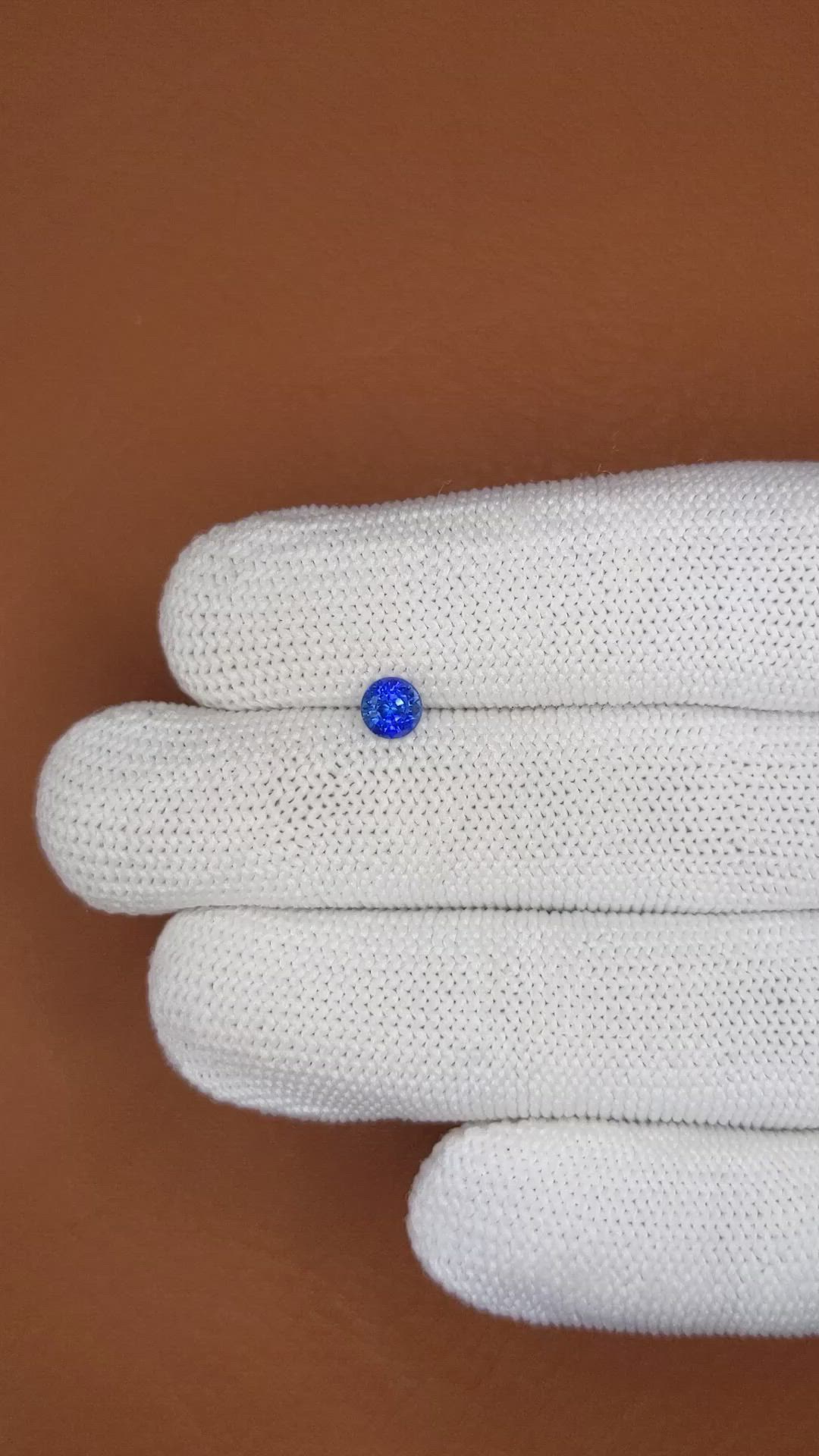 0.53 Ct. Blue Sapphire from Ceylon (Sri Lanka) Size Video