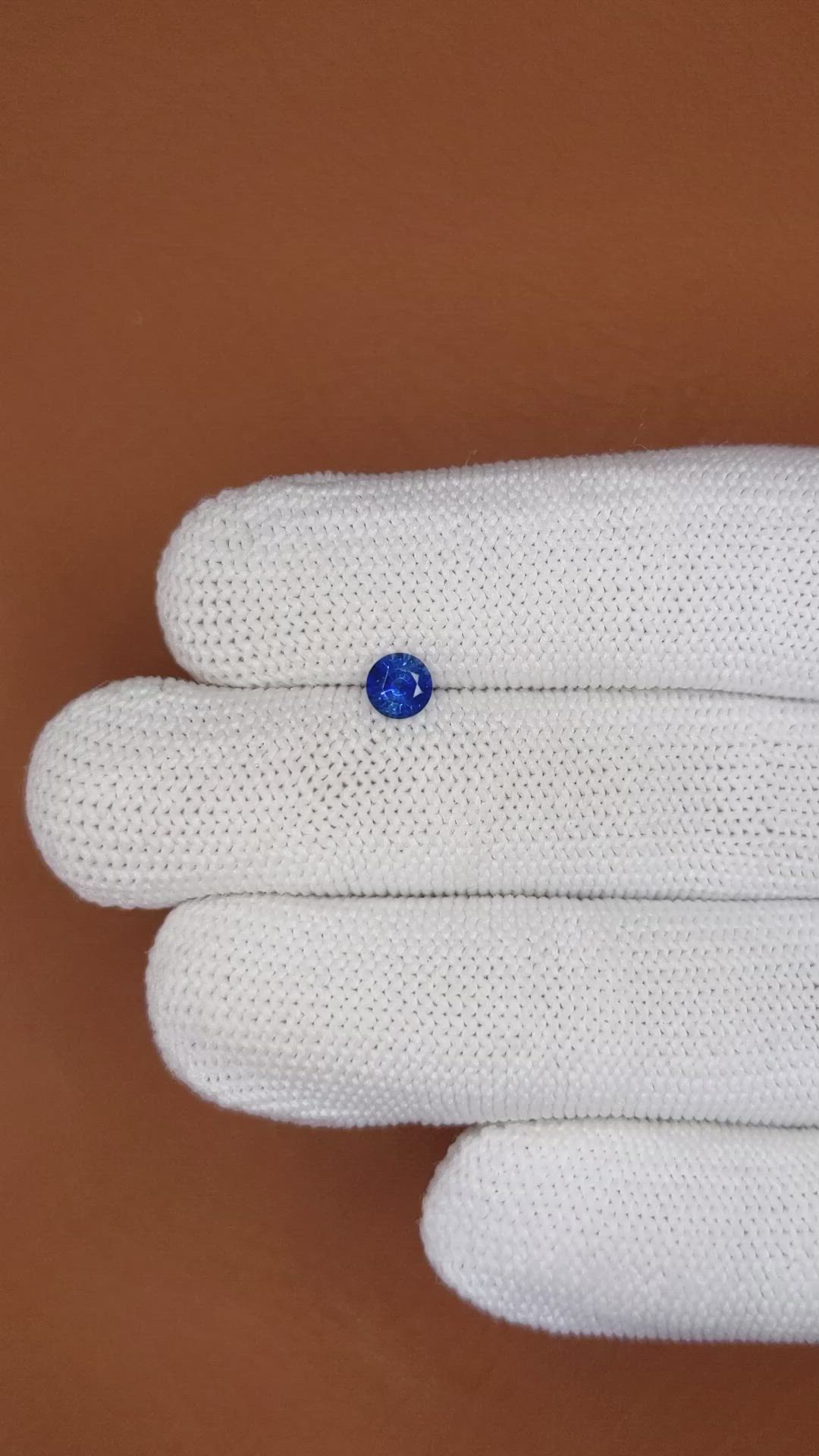 0.50 Ct. Blue Sapphire from Ceylon (Sri Lanka) Size Video