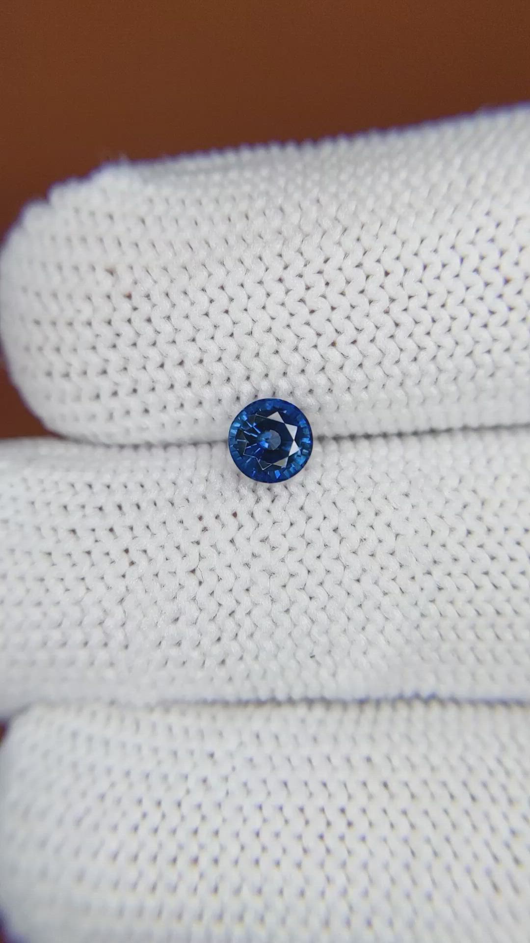0.59 Ct. Blue Sapphire from Ceylon (Sri Lanka) Size Video