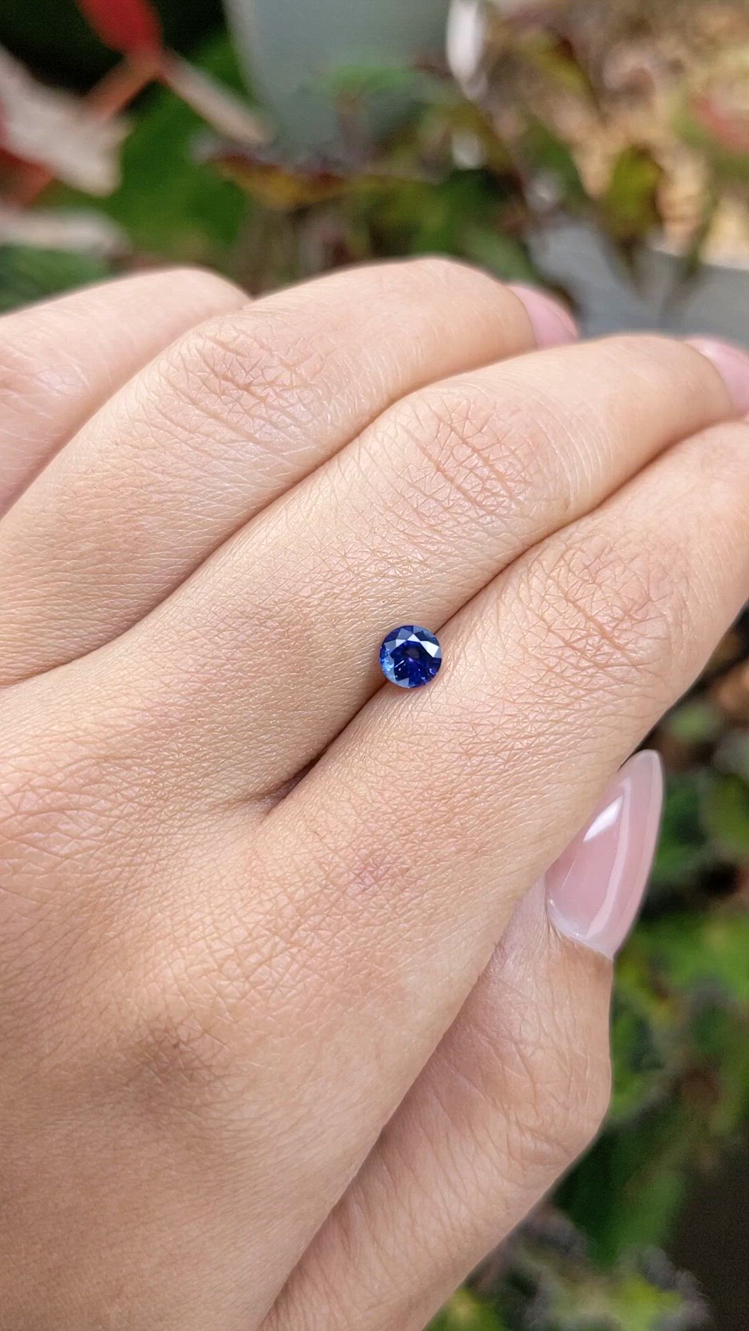 0.59 Ct. Blue Sapphire from Ceylon (Sri Lanka) Size Video