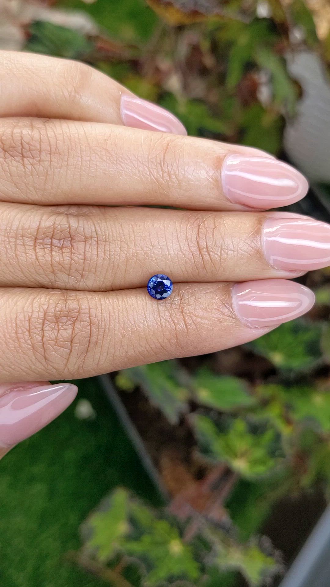 0.59 Ct. Blue Sapphire from Ceylon (Sri Lanka) Size Video