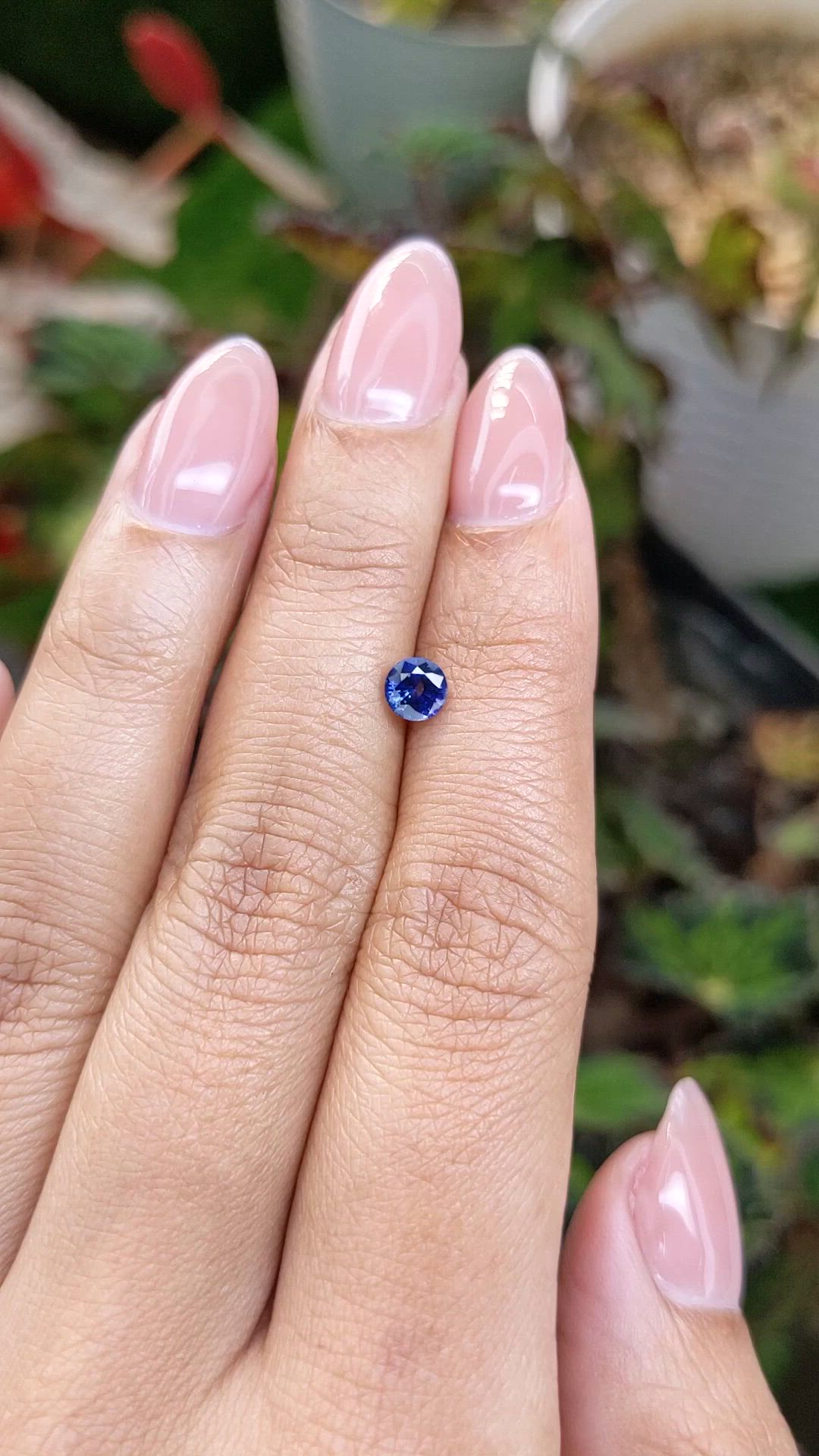 0.59 Ct. Blue Sapphire from Ceylon (Sri Lanka) Size Video